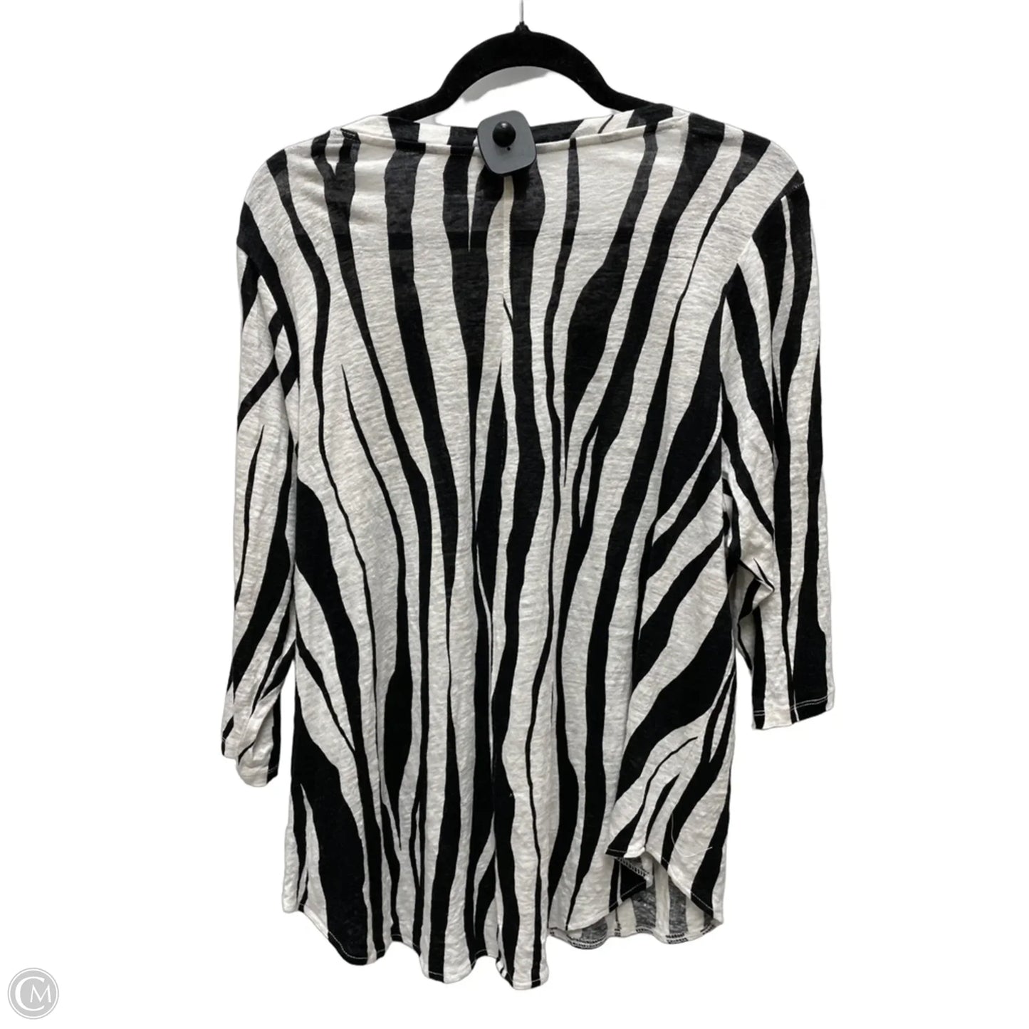 Top 3/4 Sleeve By Rachel Zoe In Zebra Print, Size: 1x