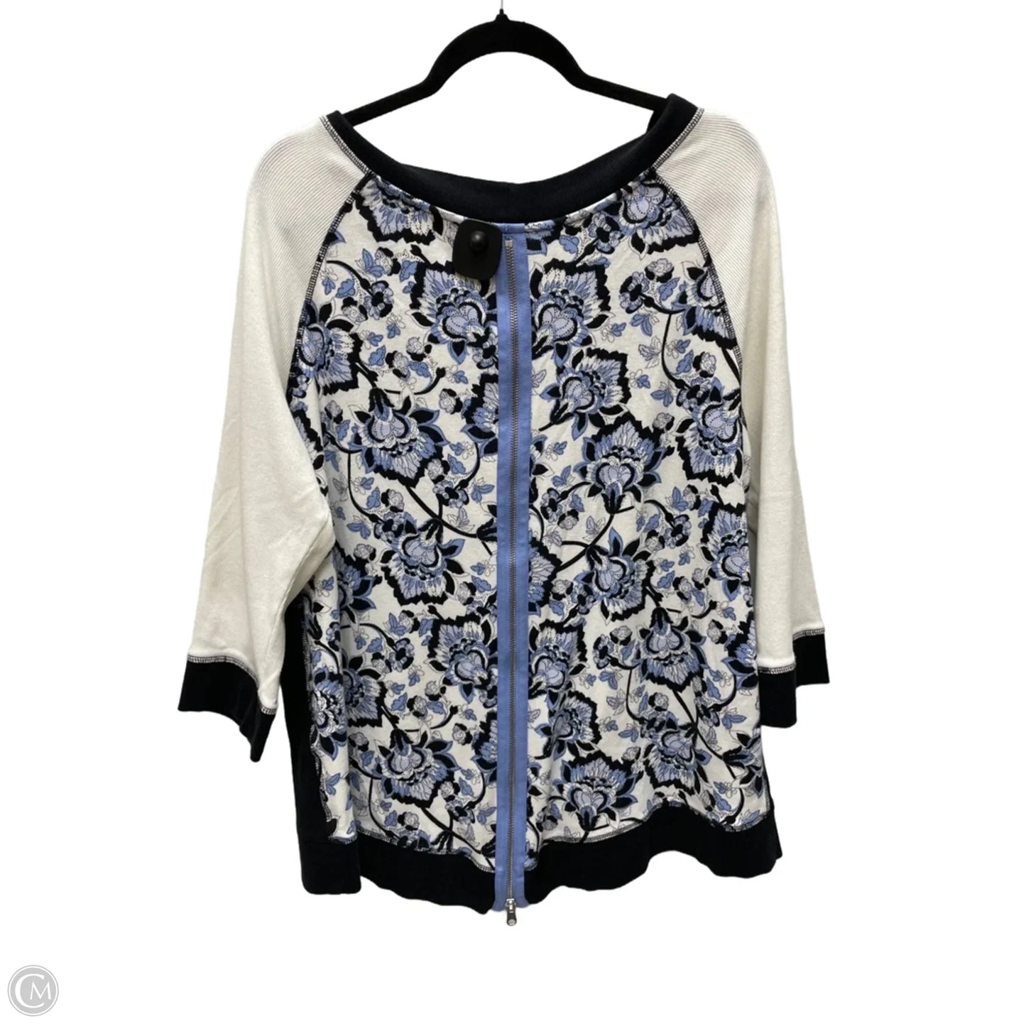 Top Long Sleeve By Chicos In Floral Print, Size: Xl