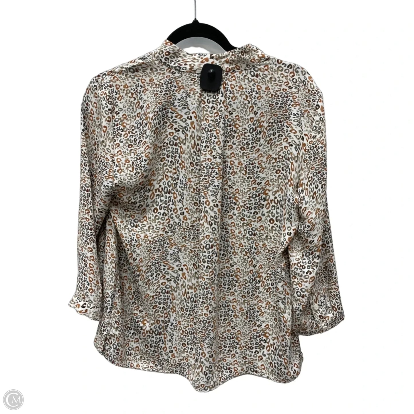 Blouse Long Sleeve By Investments In Animal Print, Size: S