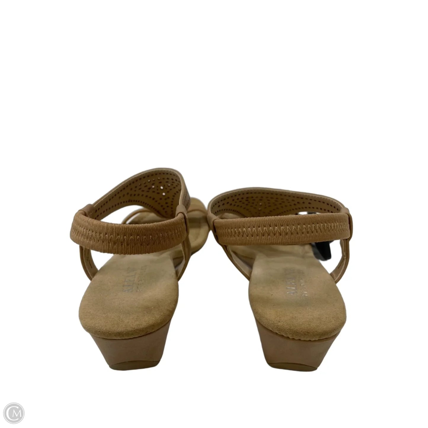 Sandals Heels Wedge By Alfani In Tan, Size: 7