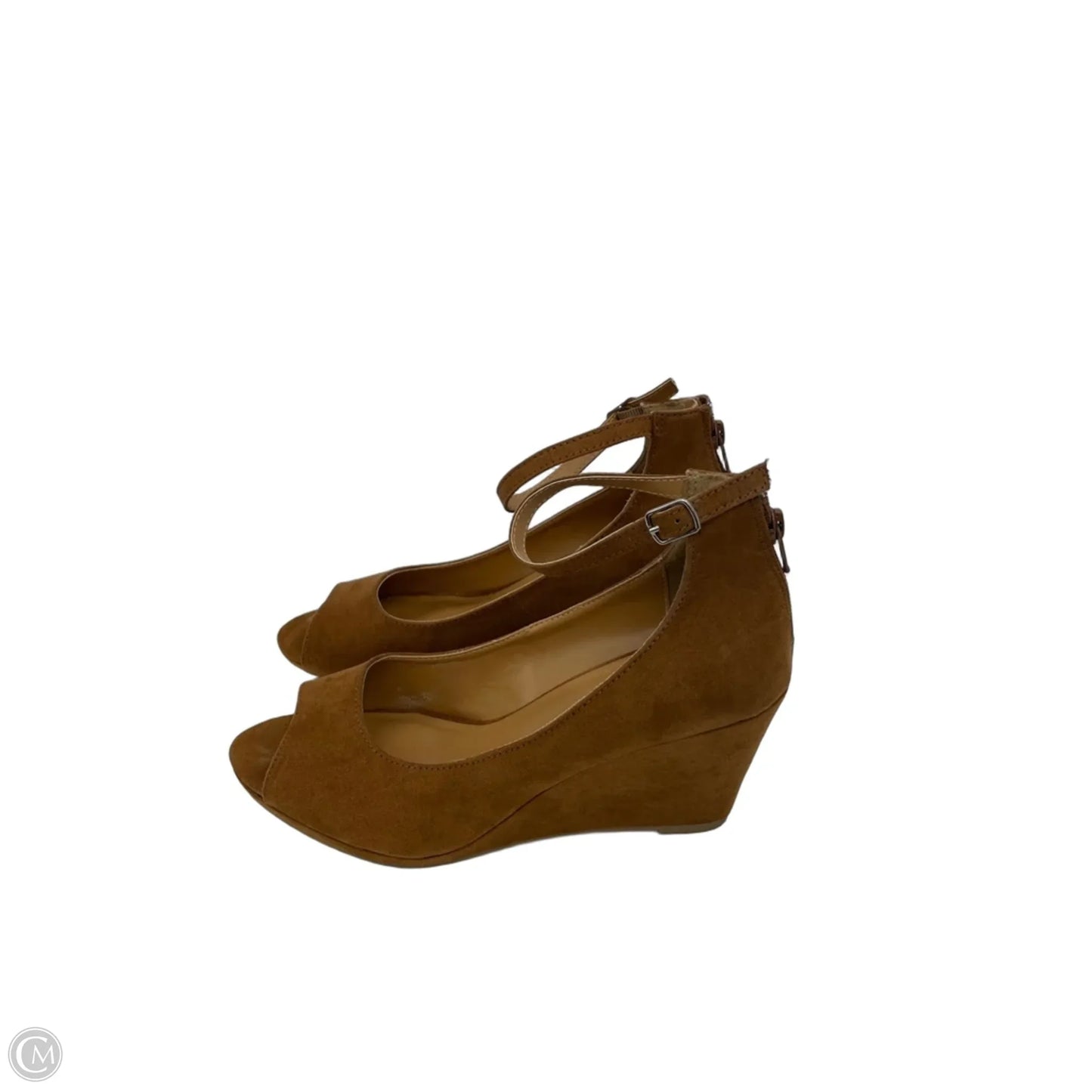 Sandals Heels Wedge By Arizona In Brown, Size: 9.5