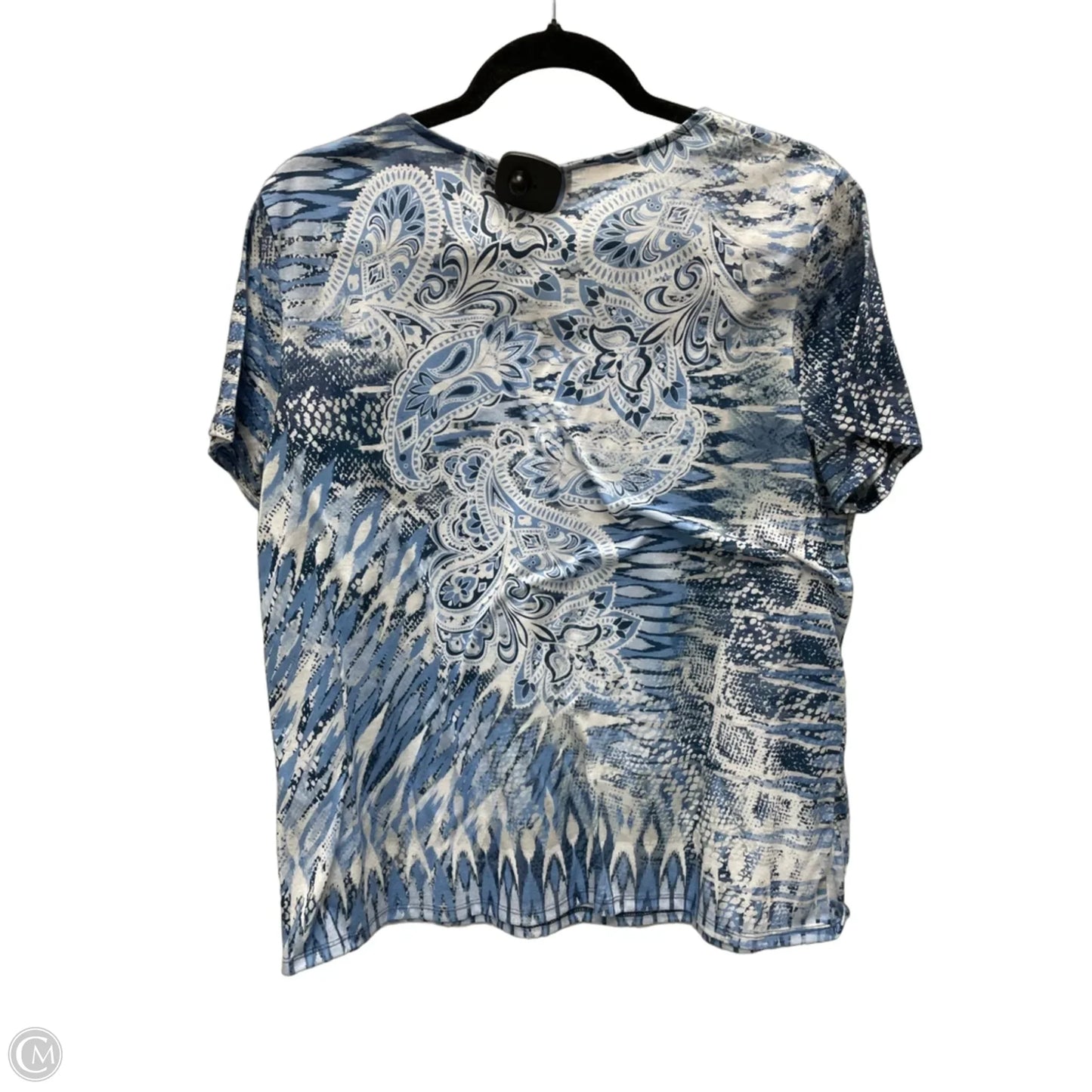 Top Short Sleeve By Chicos In Floral Print, Size: L