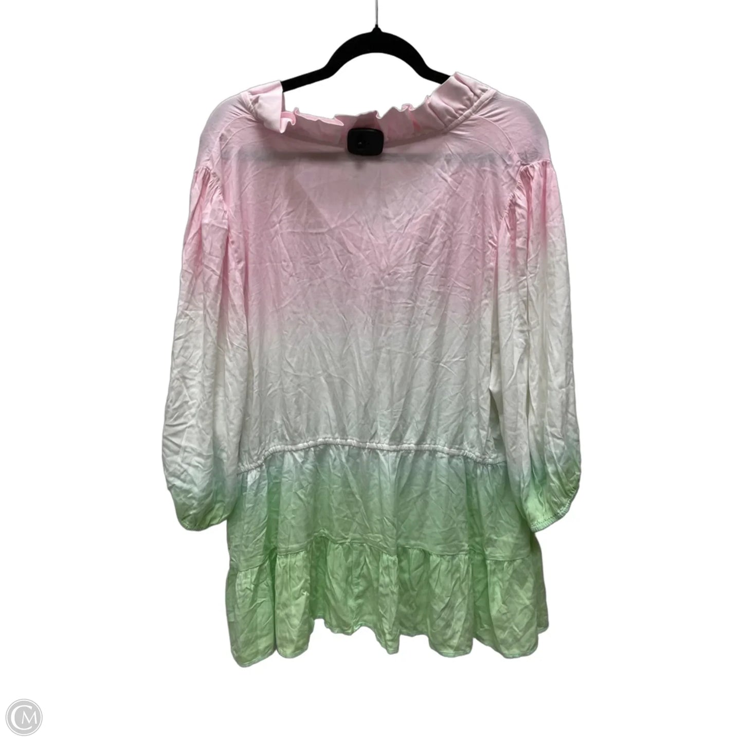 Top 3/4 Sleeve By Crown And Ivy In Tie Dye Print, Size: 3x