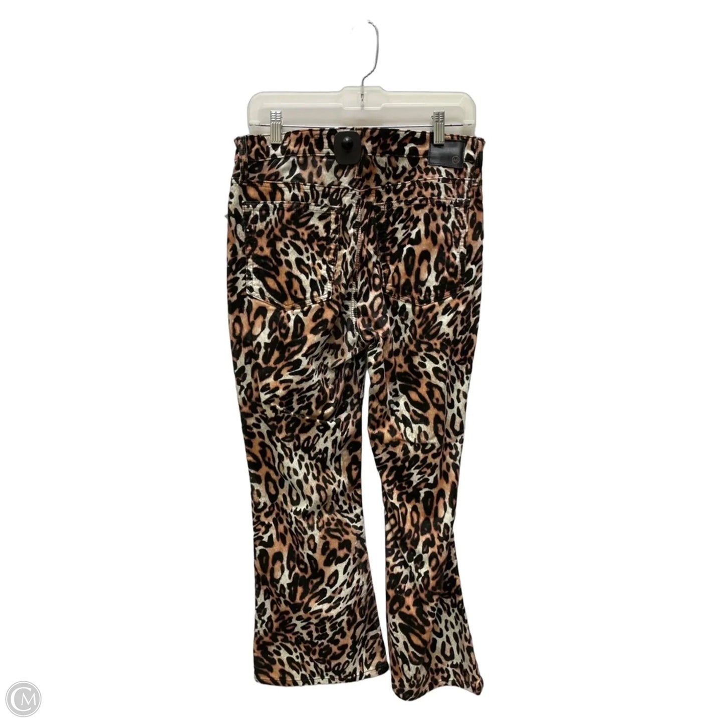 Pants Cropped By Adriano Goldschmied In Animal Print, Size: 14