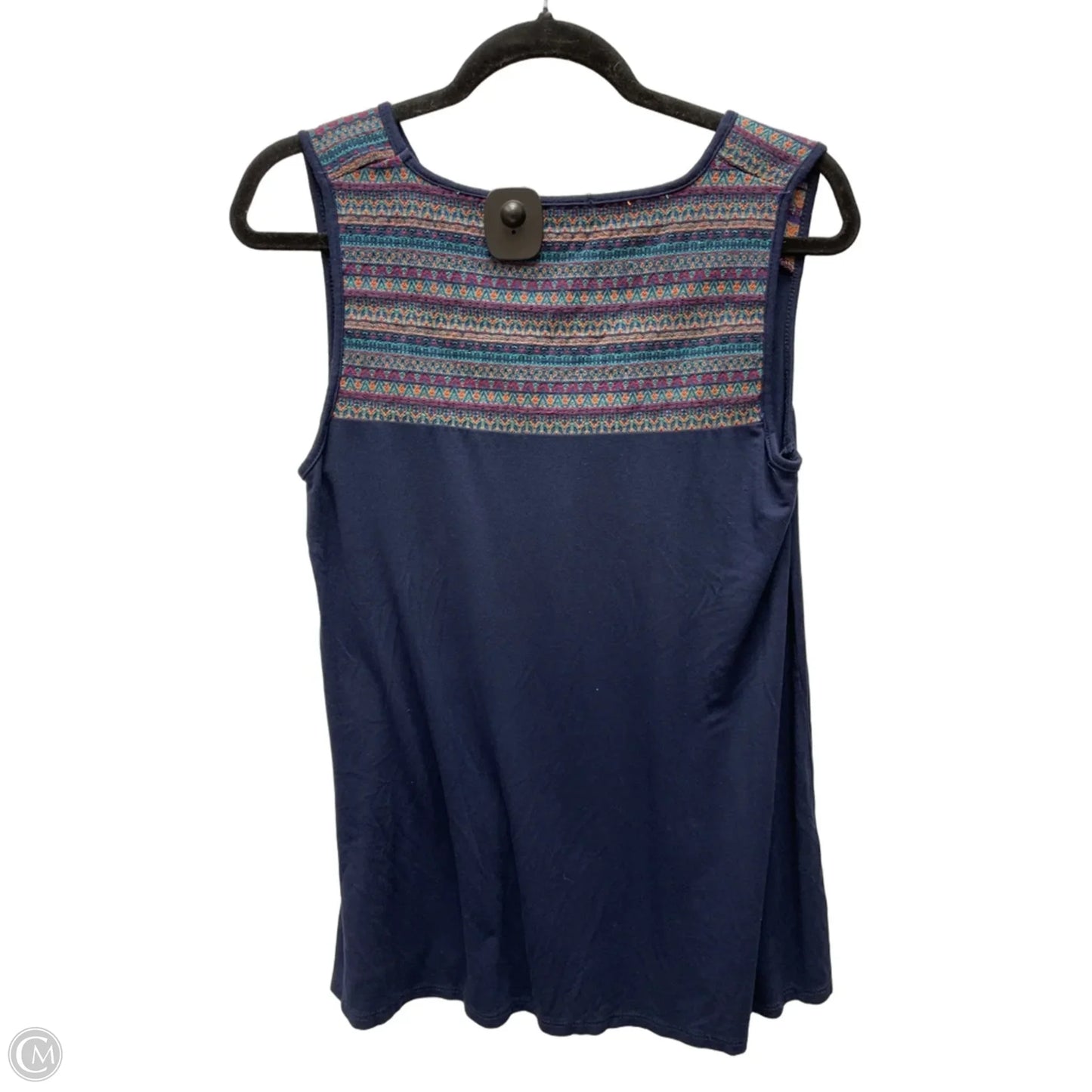 Top Sleeveless By Green Envelope In Navy, Size: L