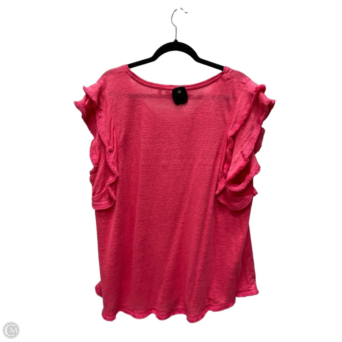 Top Short Sleeve By Chicos In Pink, Size: 2x