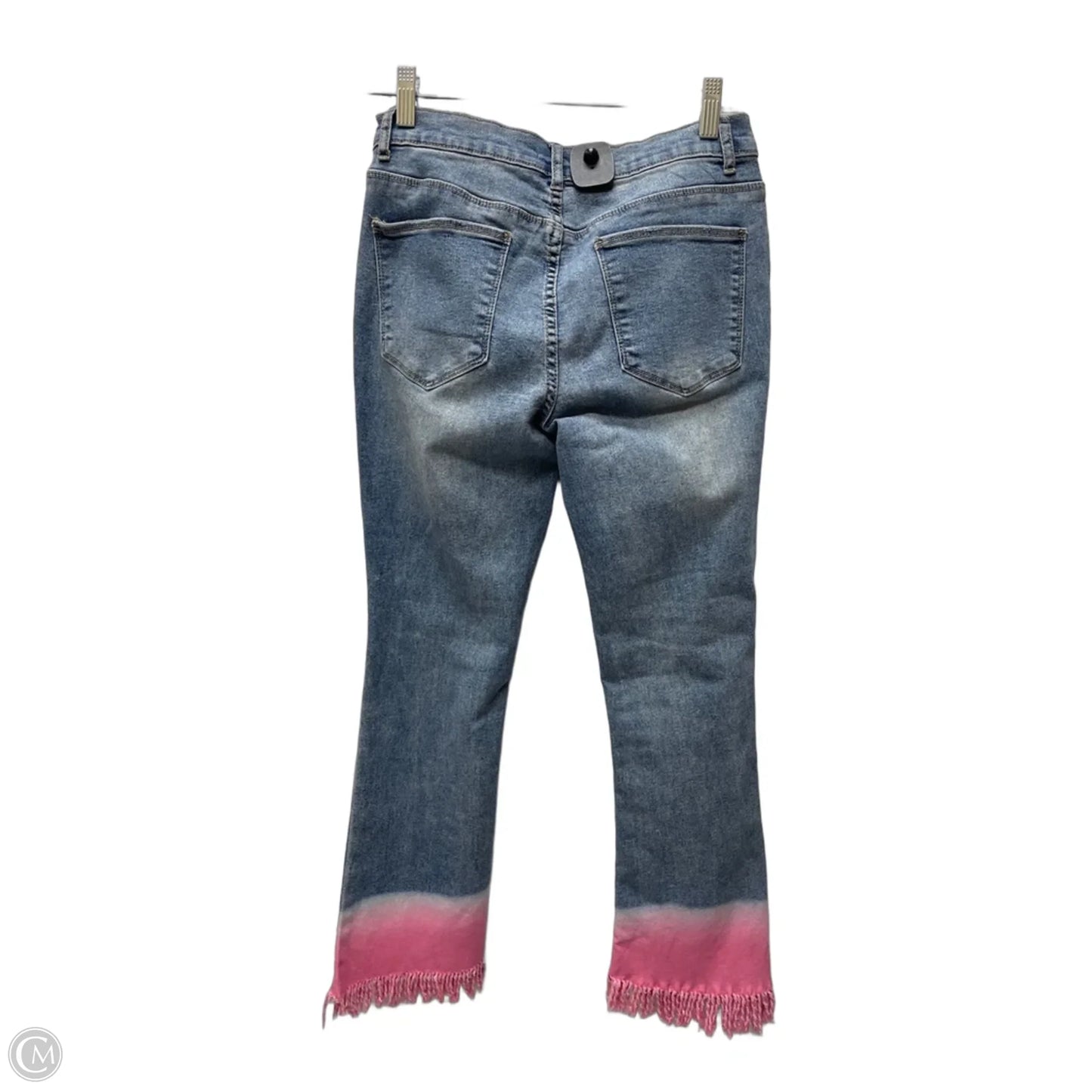 Jeans Straight By Venus In Blue & Pink, Size: 4