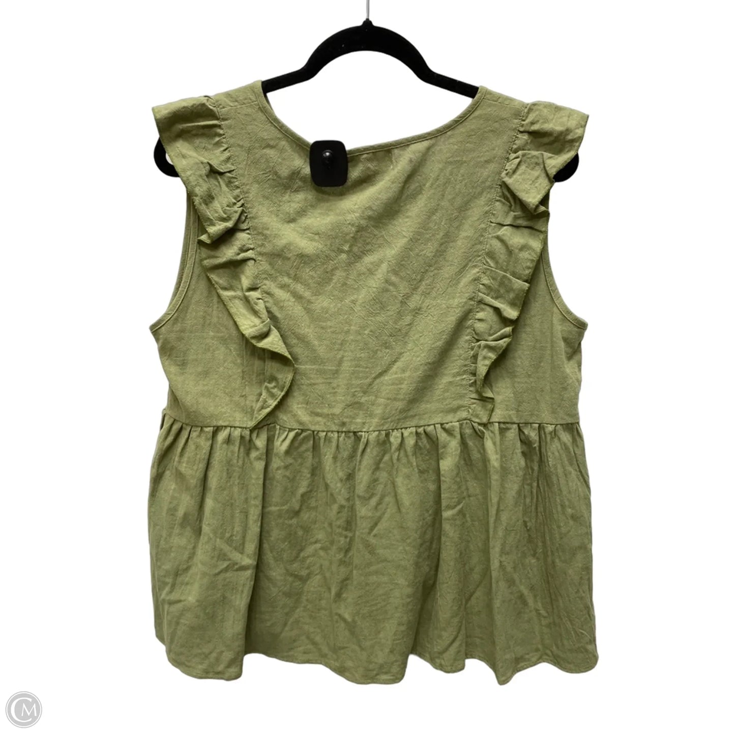 Top Sleeveless By Clothes Mentor In Green, Size: L
