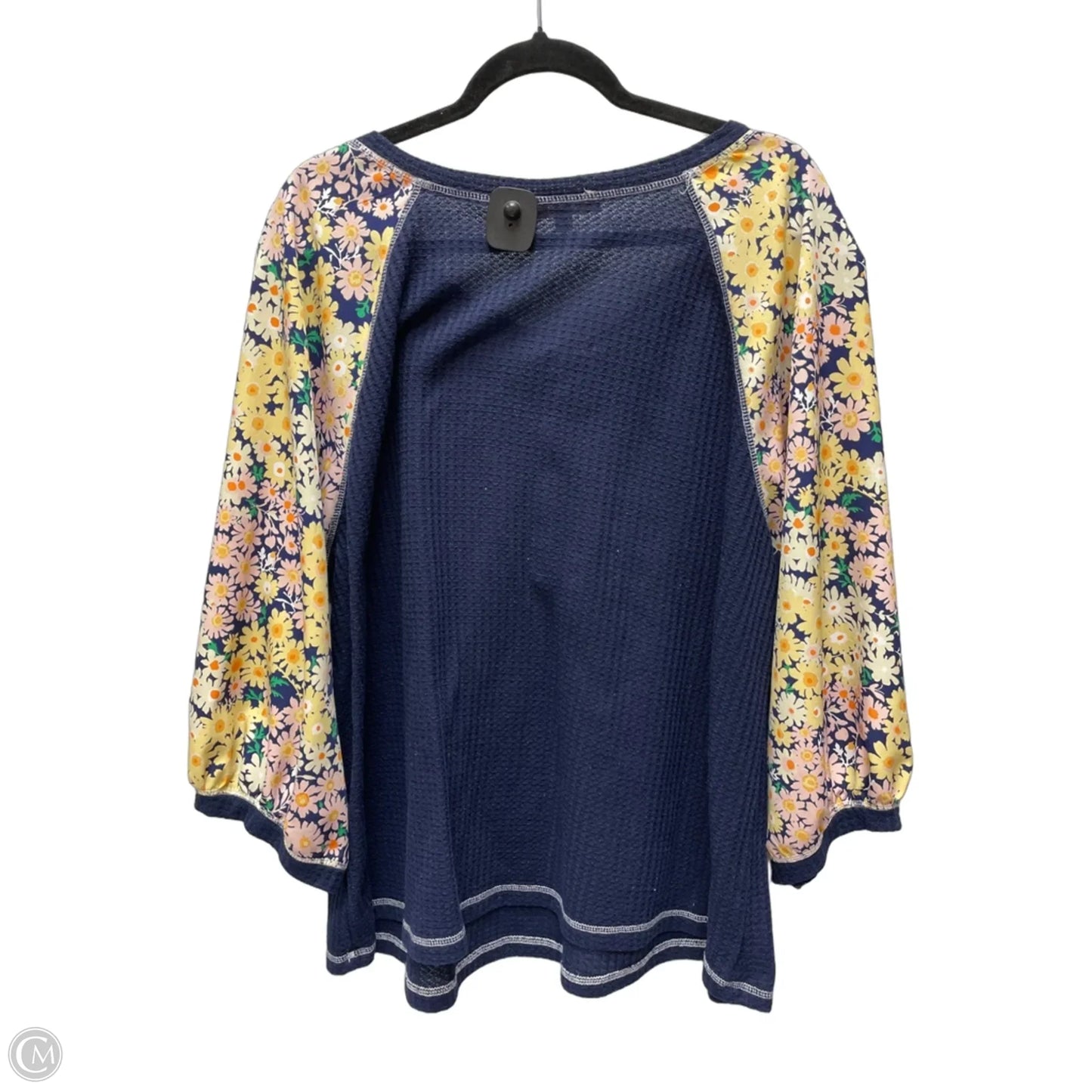 Top Short Sleeve By Suzanne Betro In Floral Print, Size: 2x