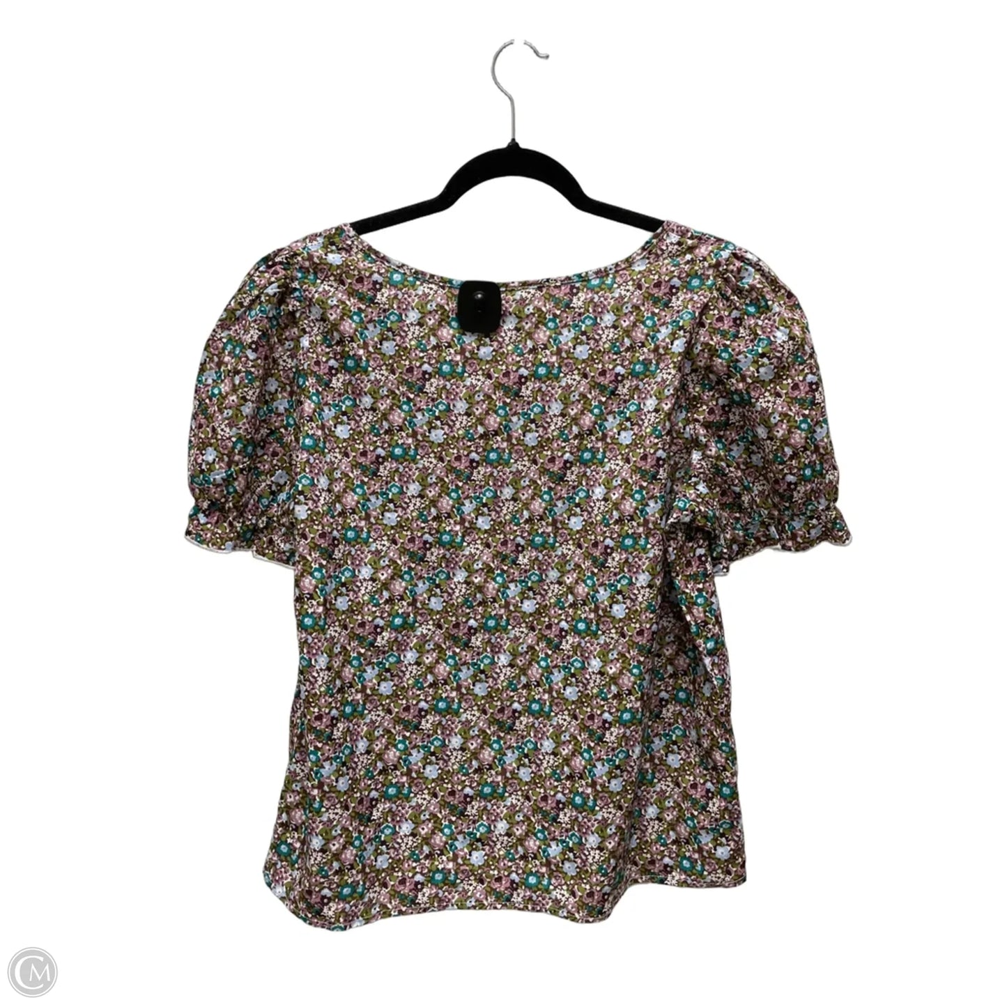 Blouse Short Sleeve By Clothes Mentor In Floral Print, Size: L