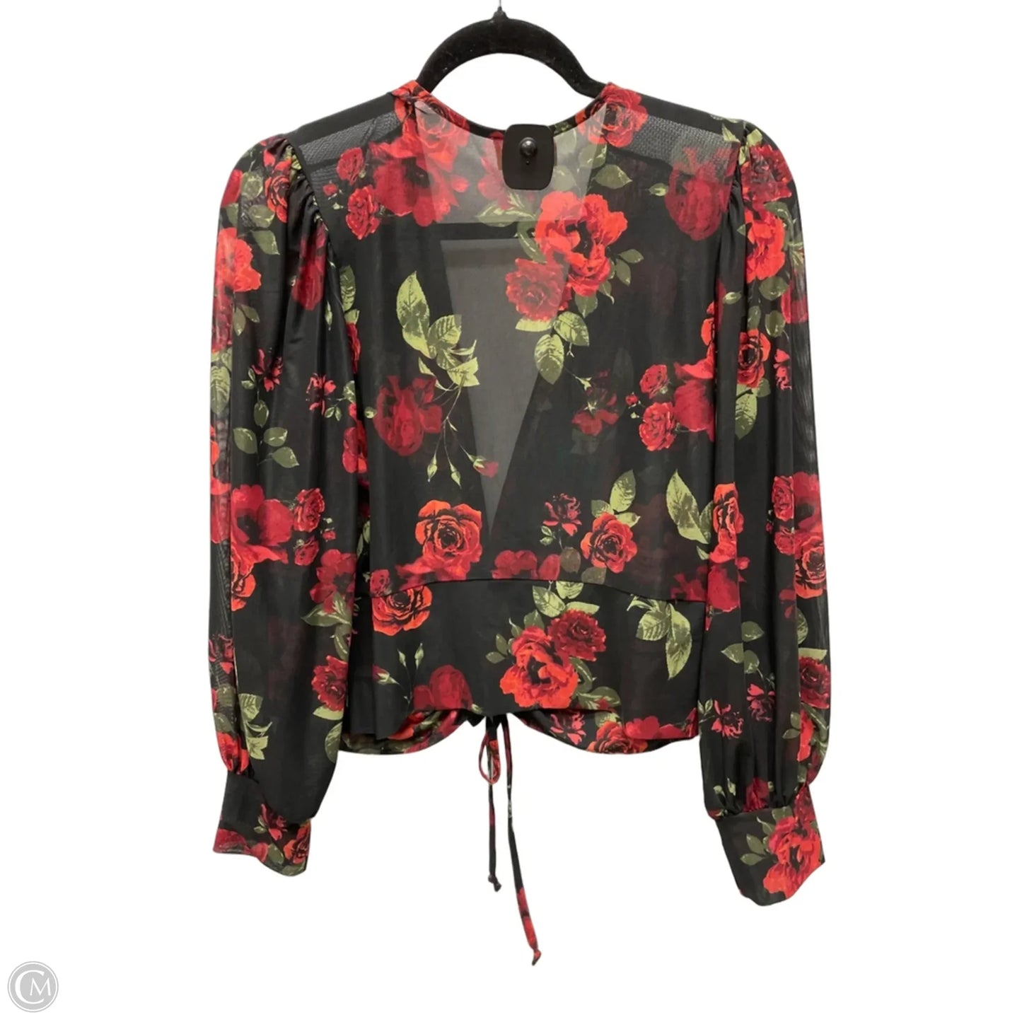 Blouse Long Sleeve By Ember In Floral Print, Size: L