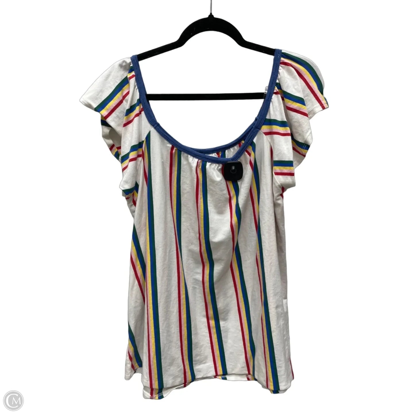 Top Sleeveless By Haptics In Striped Pattern, Size: 1x