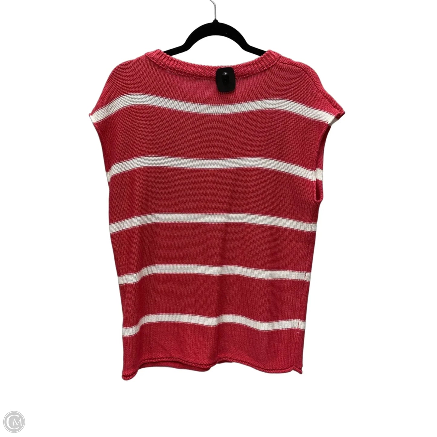 Sweater Short Sleeve By Clothes Mentor In Striped Pattern, Size: M