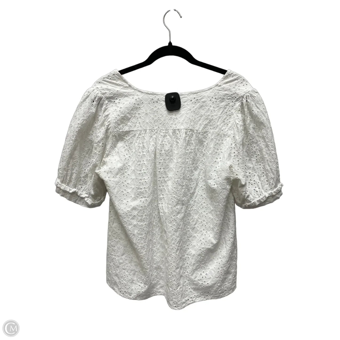 Top Short Sleeve By Draper James In White, Size: L