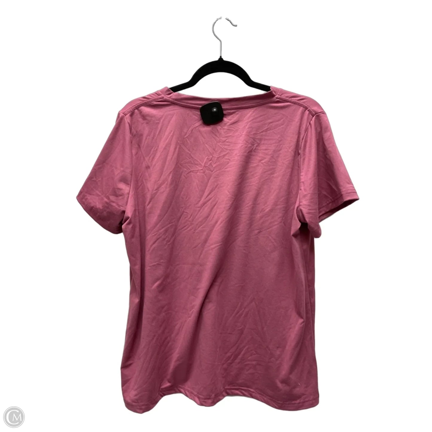 Top Short Sleeve Basic By Clothes Mentor In Pink & White, Size: Xl