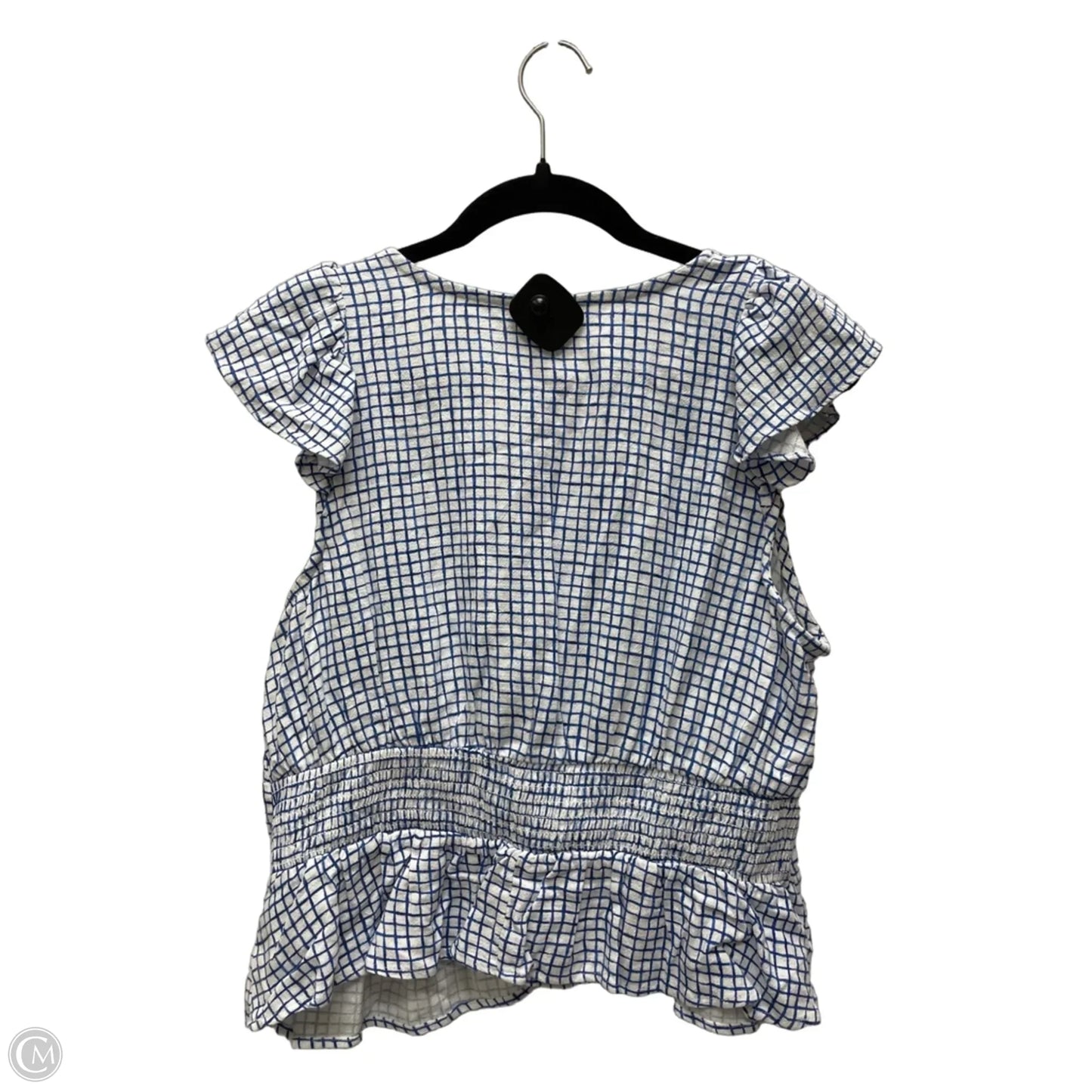 Top Sleeveless By Universal Thread In Checkered Pattern, Size: L
