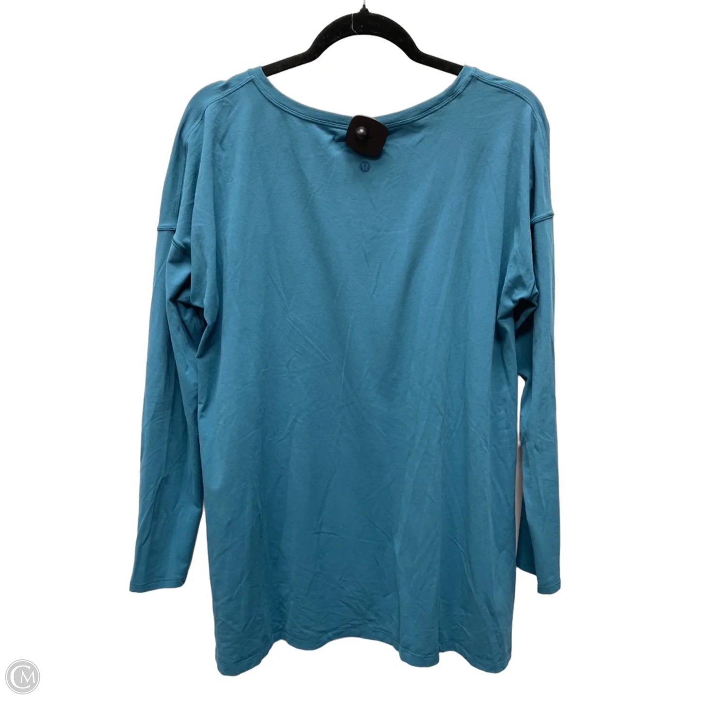 Athletic Top Long Sleeve Crewneck By Lululemon In Teal, Size: Xl