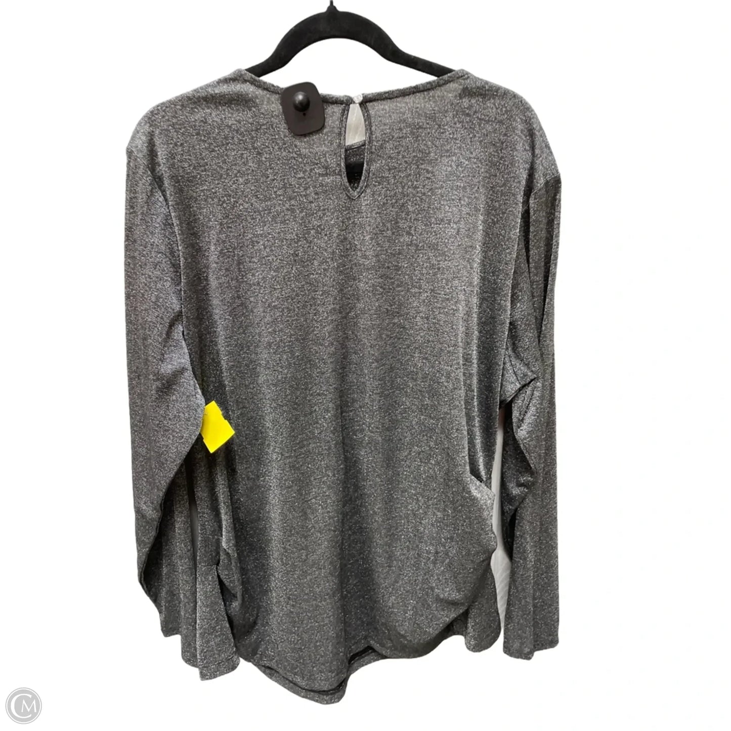Top Long Sleeve By Liz Claiborne In Grey, Size: 2x