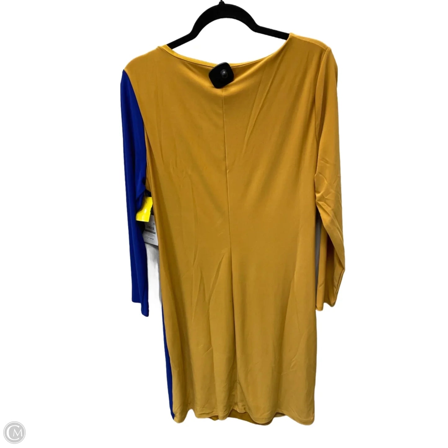 Dress Casual Midi By Kasper In Blue & Gold, Size: 1x