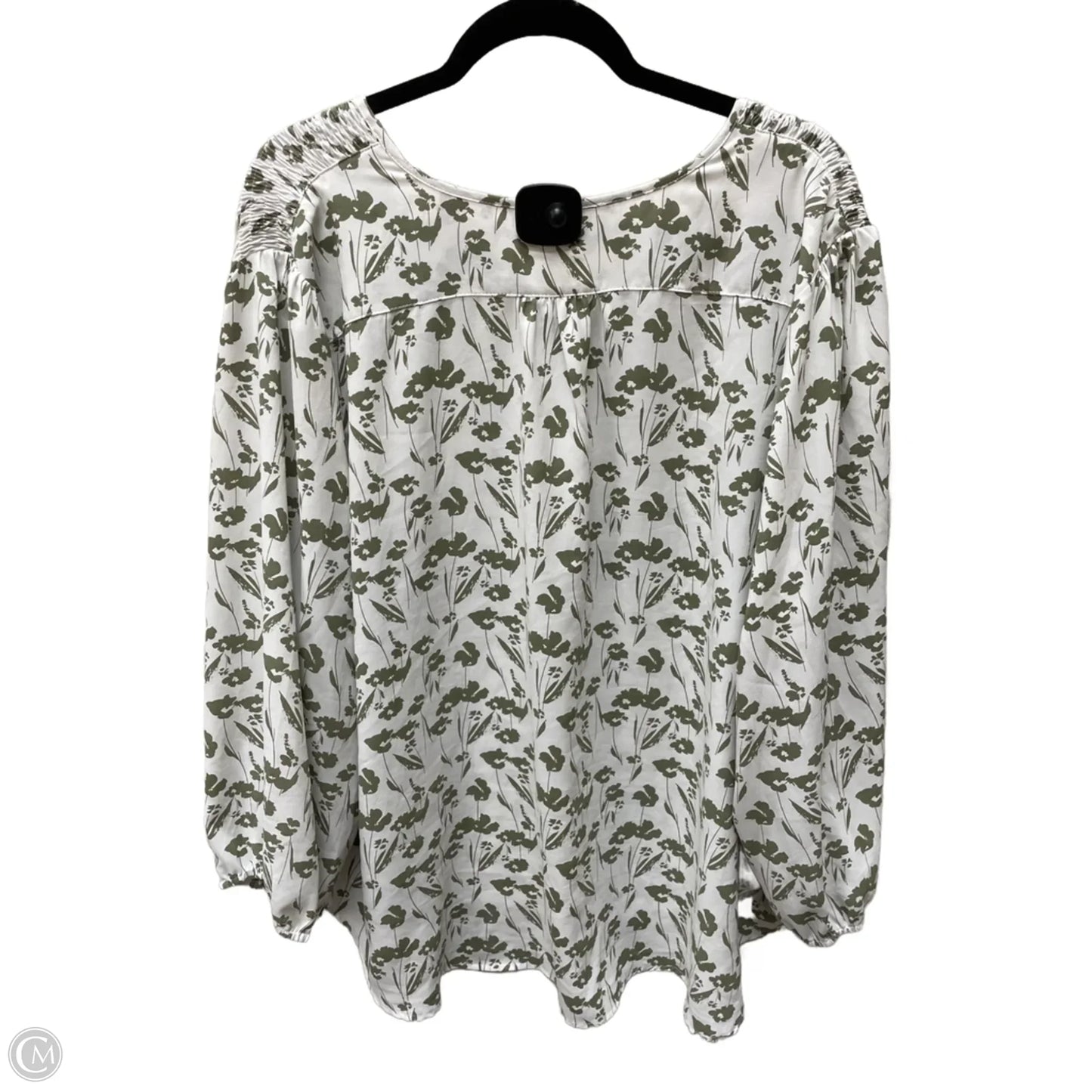 Blouse Long Sleeve By FUN2FUN In Floral Print, Size: 3x