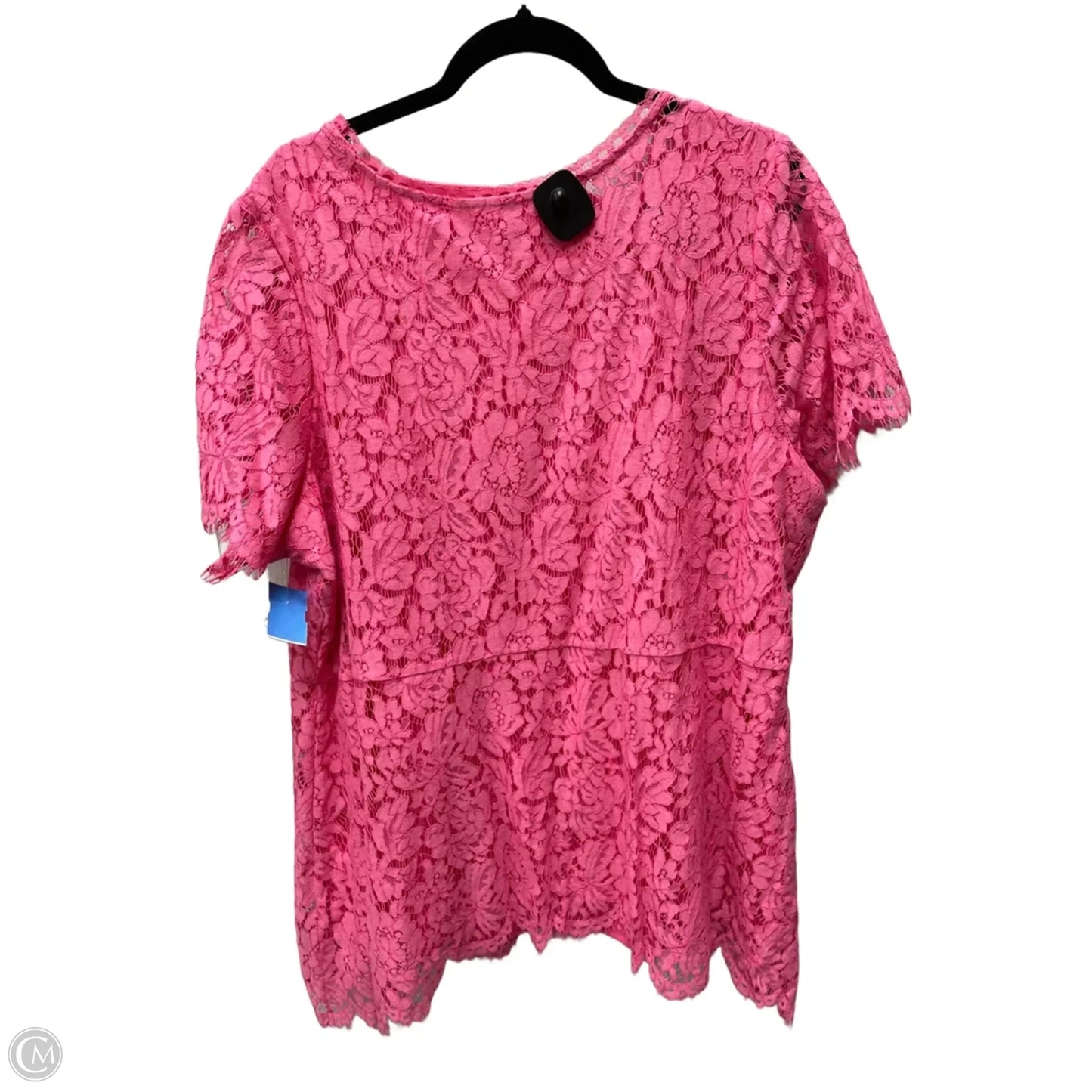 Top Short Sleeve By Isaac Mizrahi Live Qvc In Pink, Size: 3x