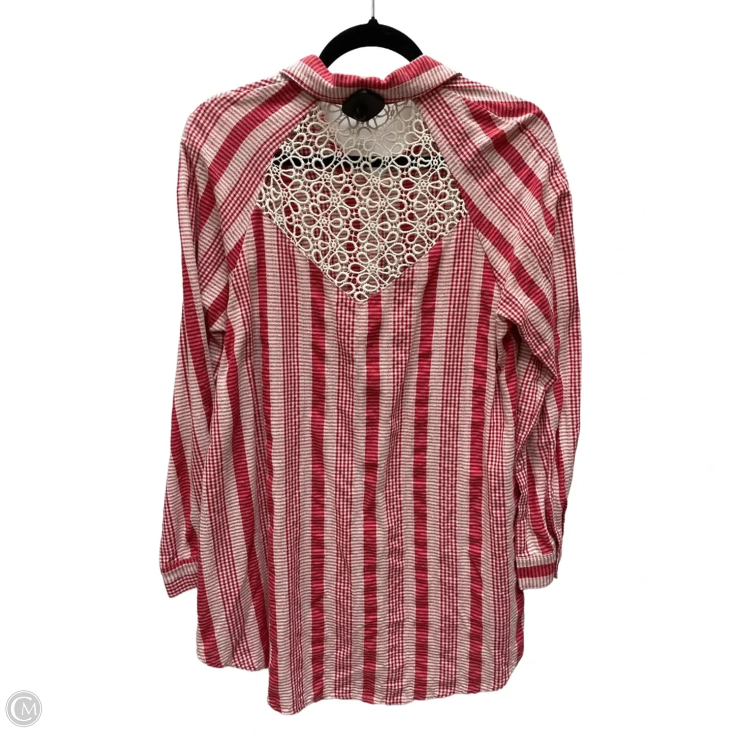Tunic Long Sleeve By Umgee In Plaid Pattern, Size: M