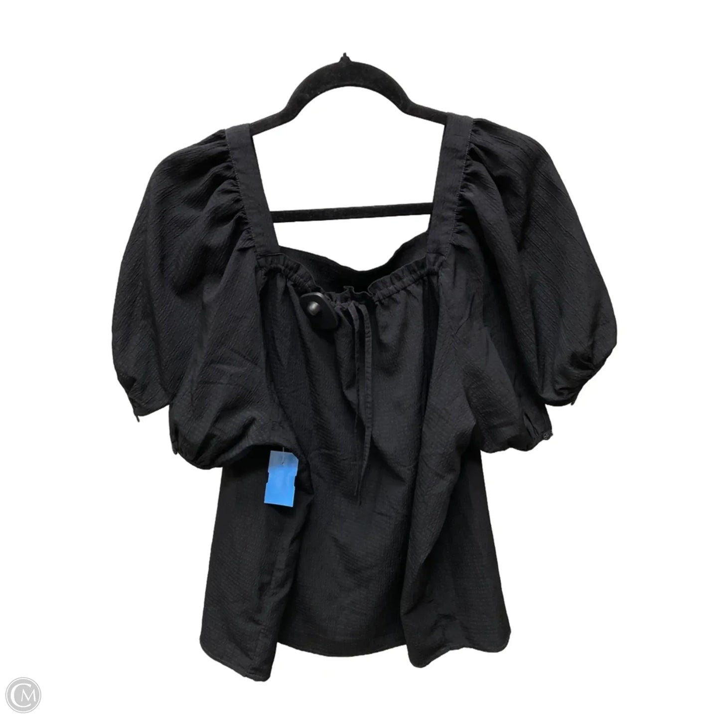 Blouse Short Sleeve By Madewell In Black, Size: L