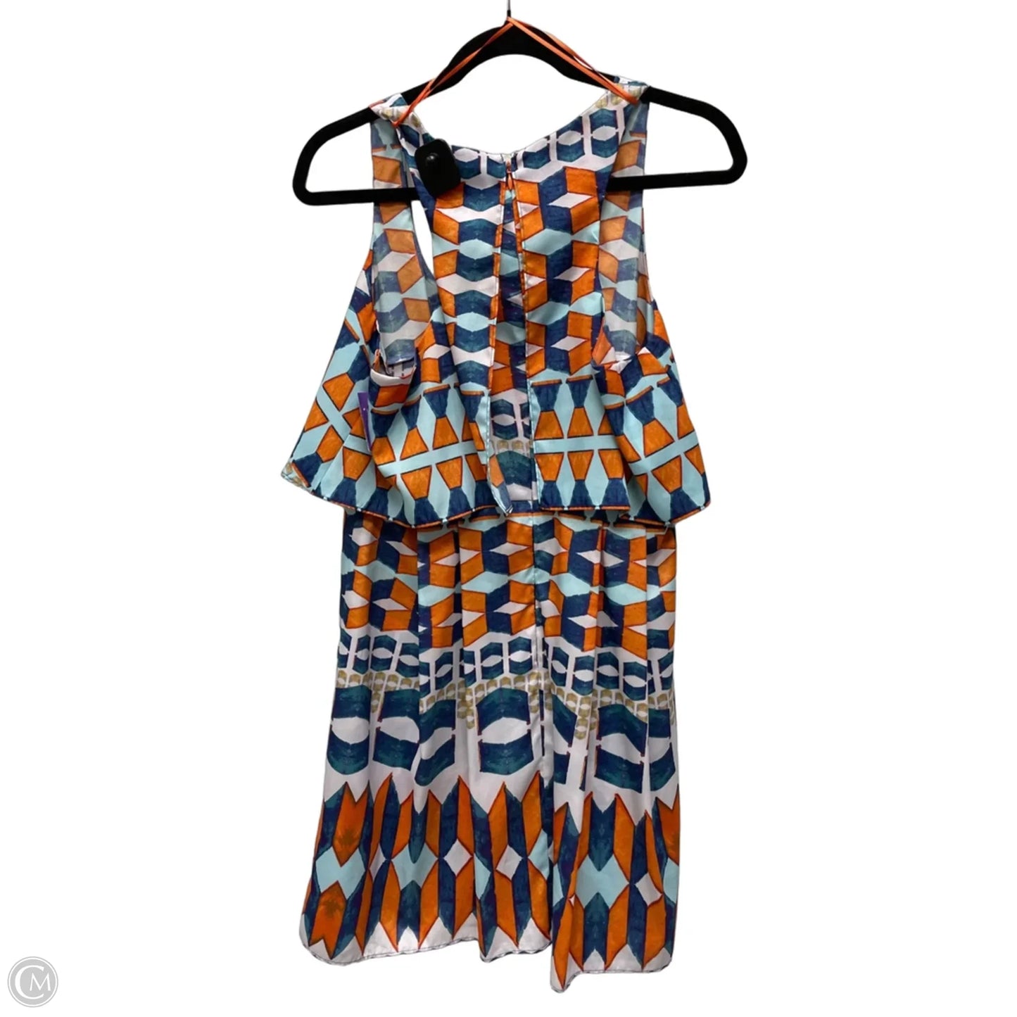 Dress Casual Short By Jessica Simpson In Blue & Orange, Size: M
