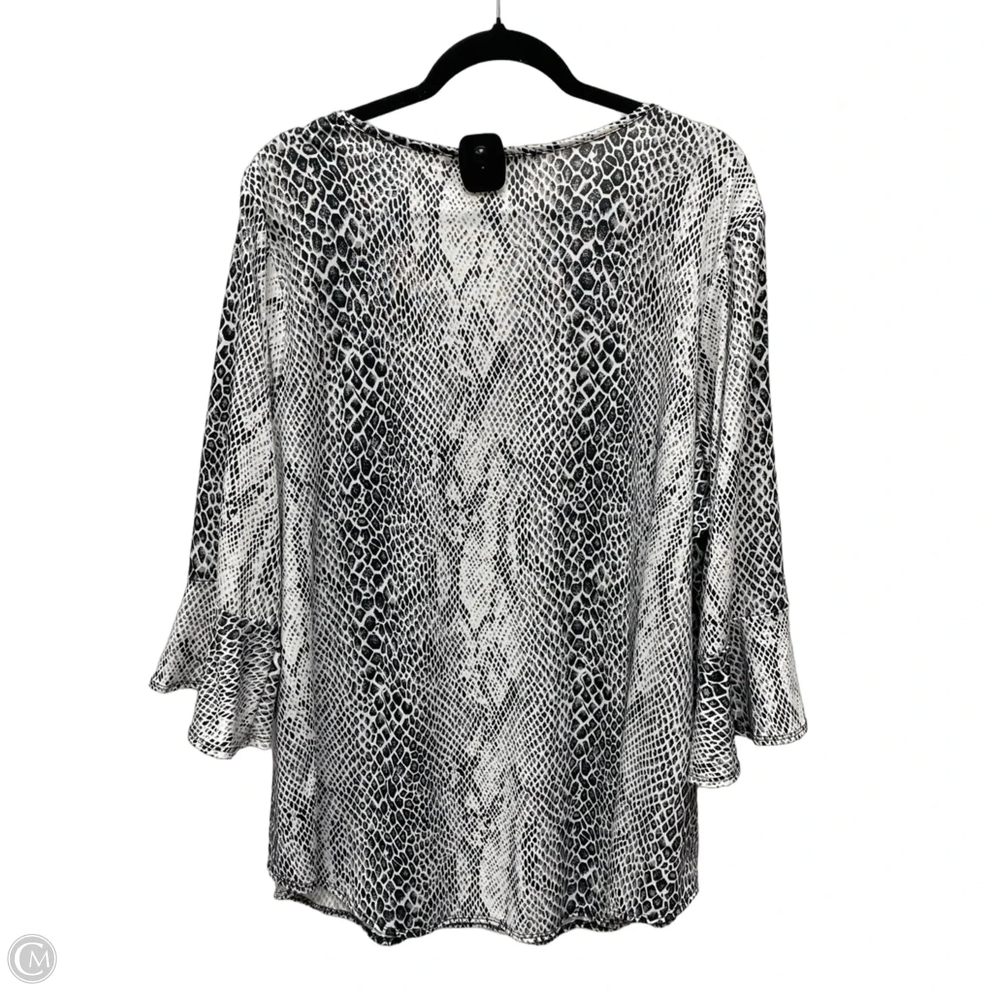 Top Long Sleeve By Notations In Animal Print, Size: 3x