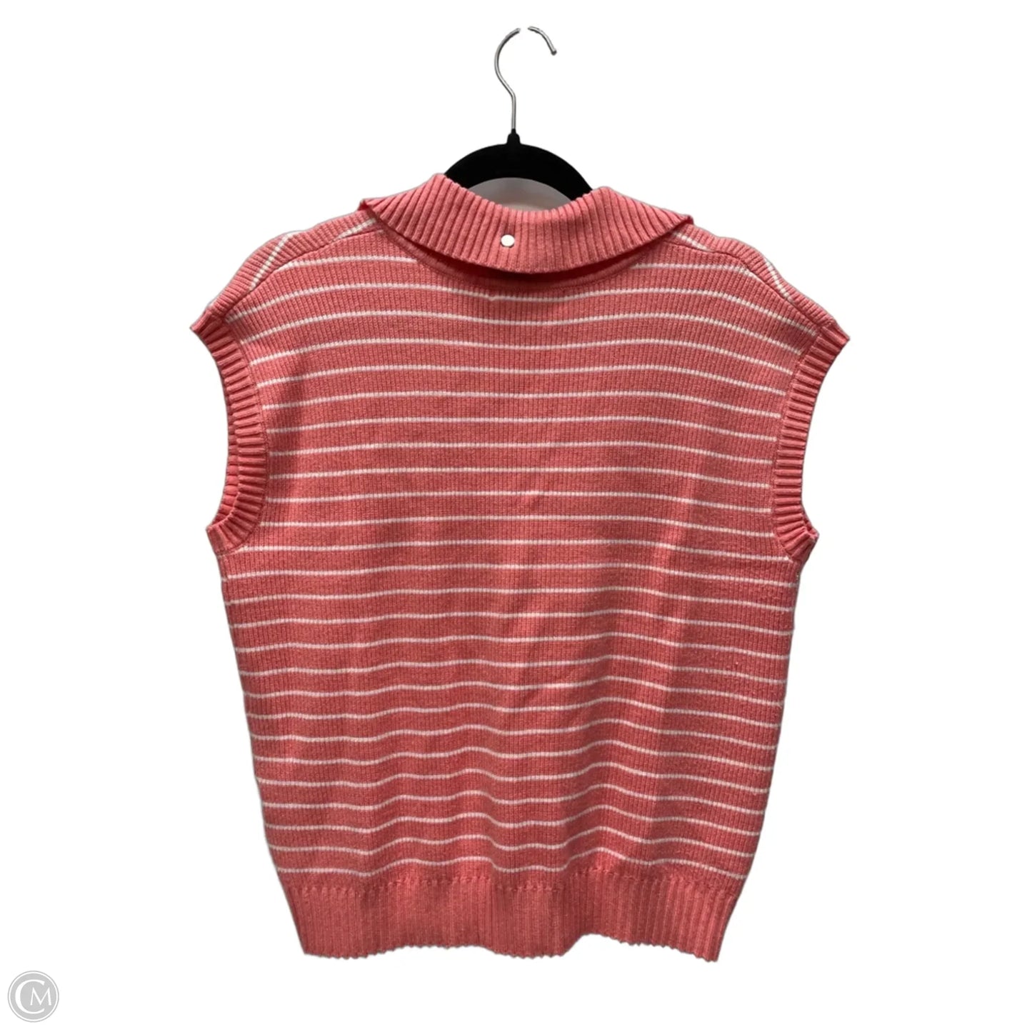 Sweater Short Sleeve By Clothes Mentor In Striped Pattern, Size: M