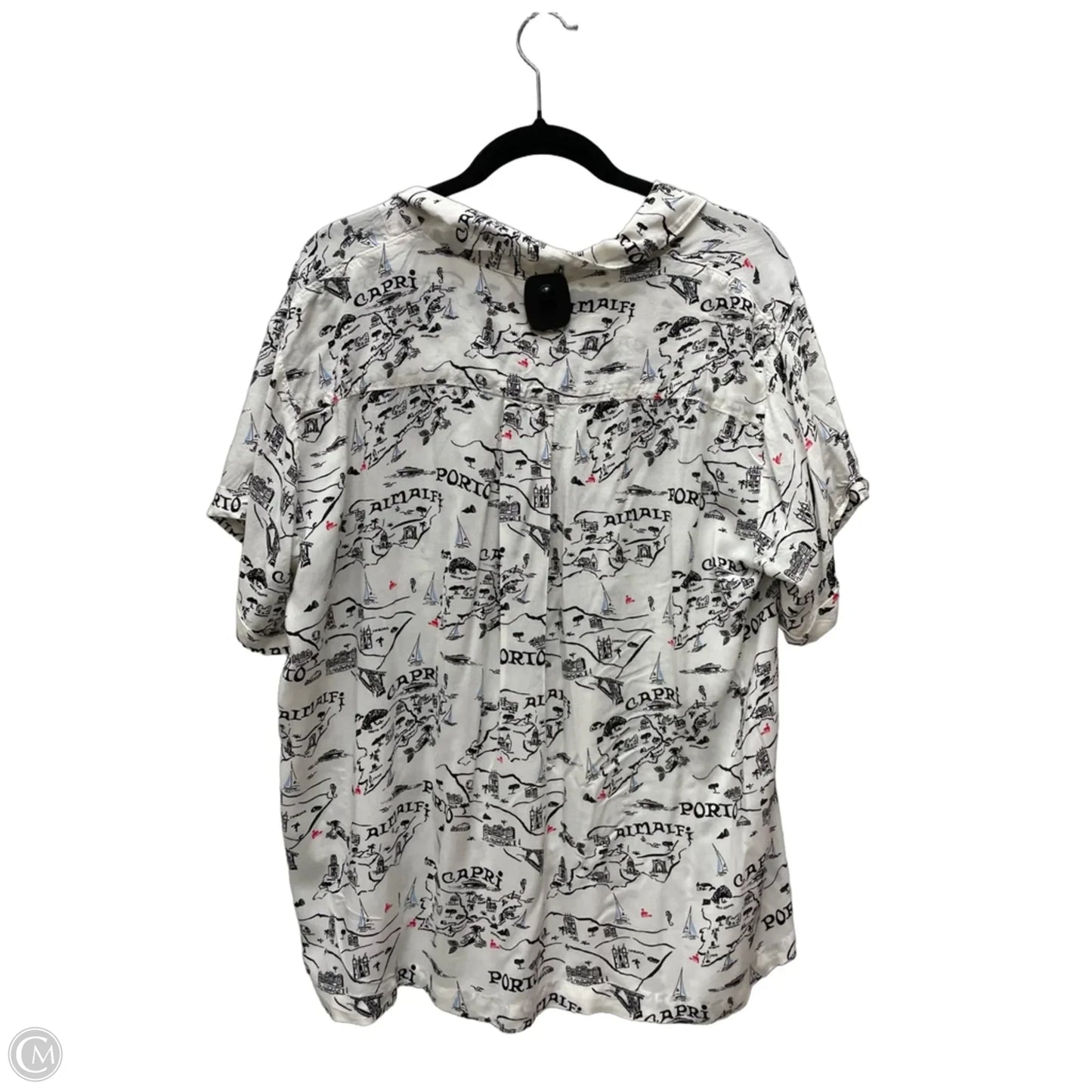 Top Short Sleeve By Maeve In Black & White, Size: Xl