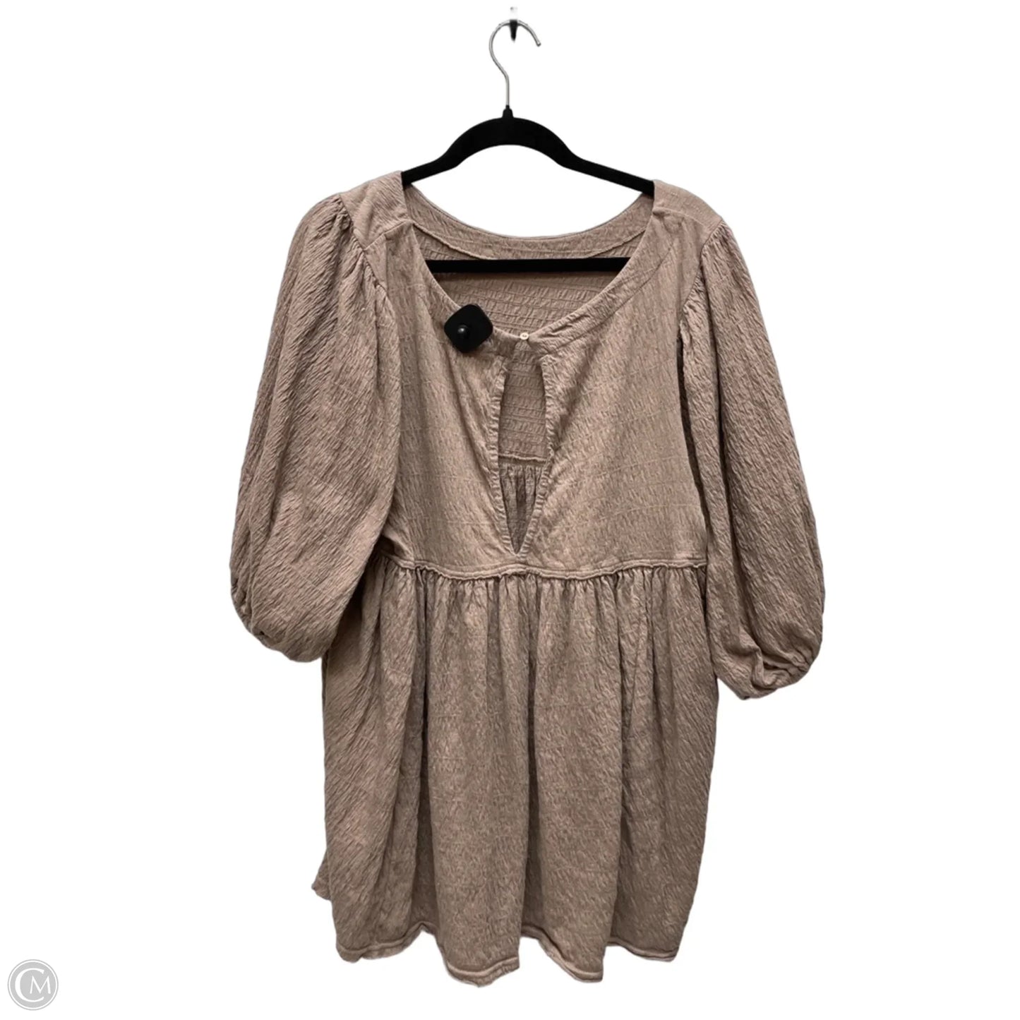 Tunic Short Sleeve By Free People In Taupe, Size: S