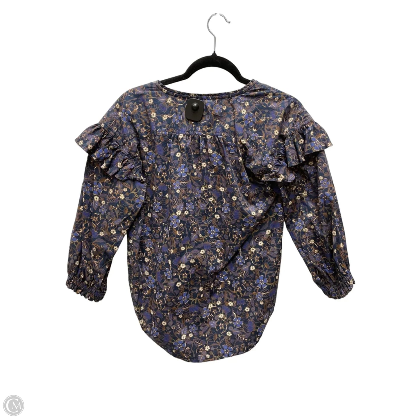 Top Long Sleeve By Free Assembly In Floral Print, Size: Xs