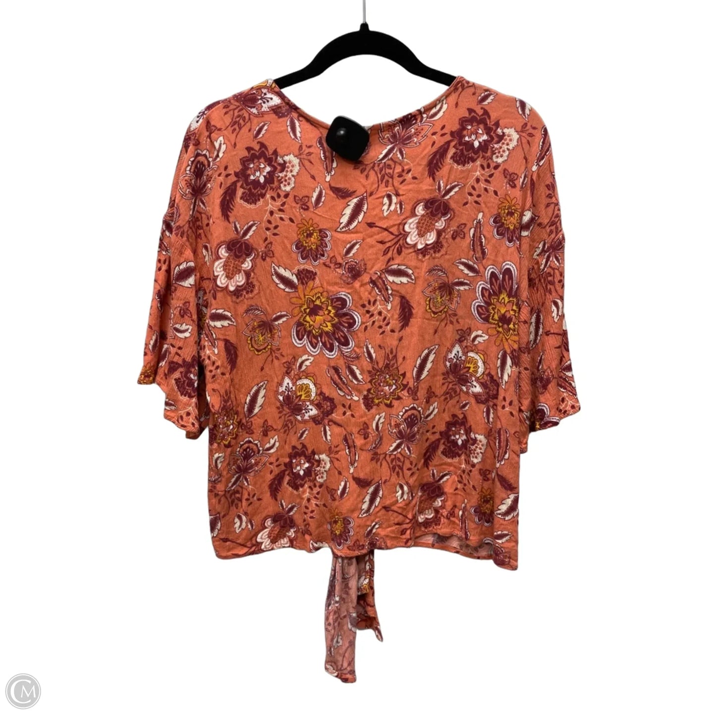 Top Short Sleeve By Clothes Mentor In Floral Print, Size: Xl
