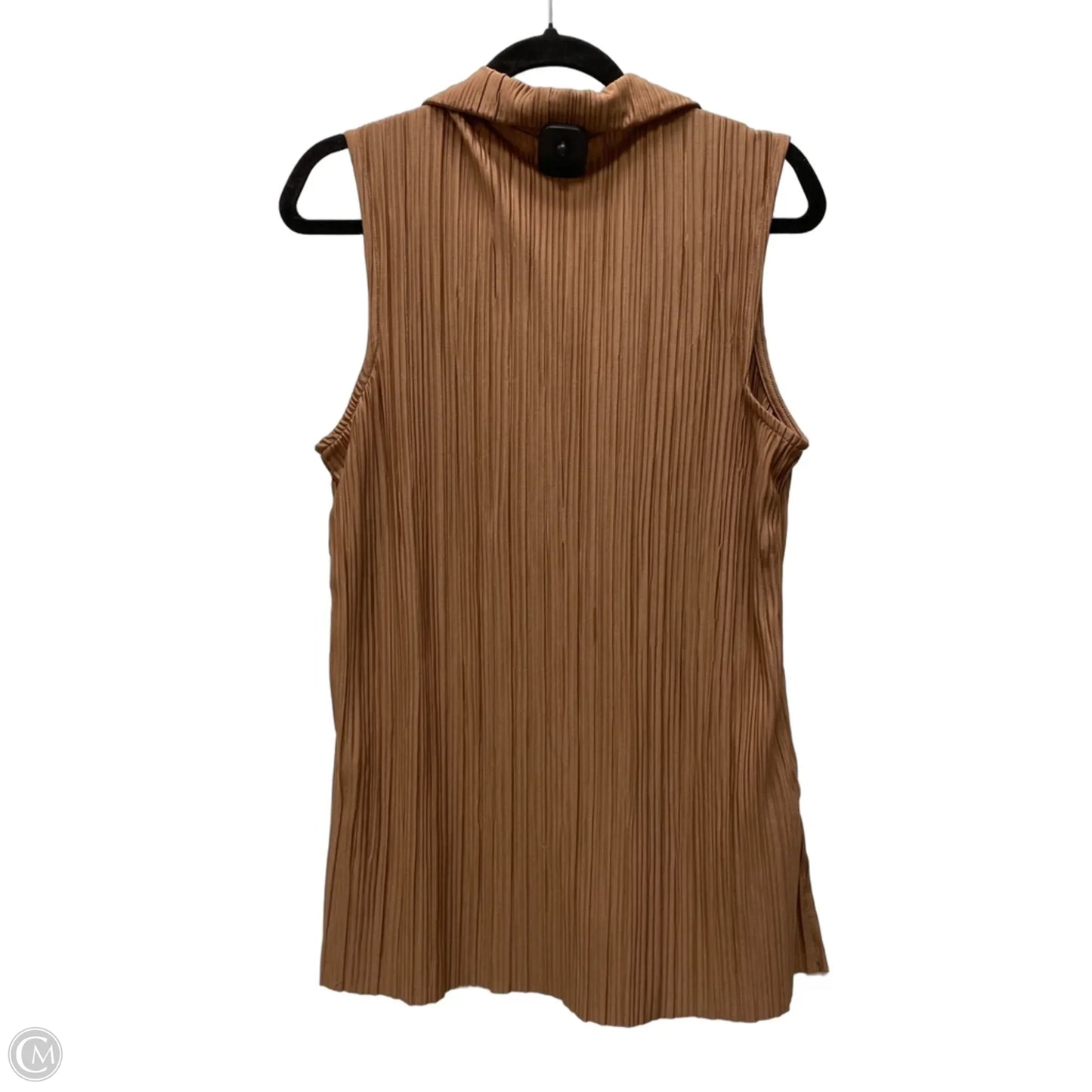 Top Sleeveless By Cato In Brown, Size: L