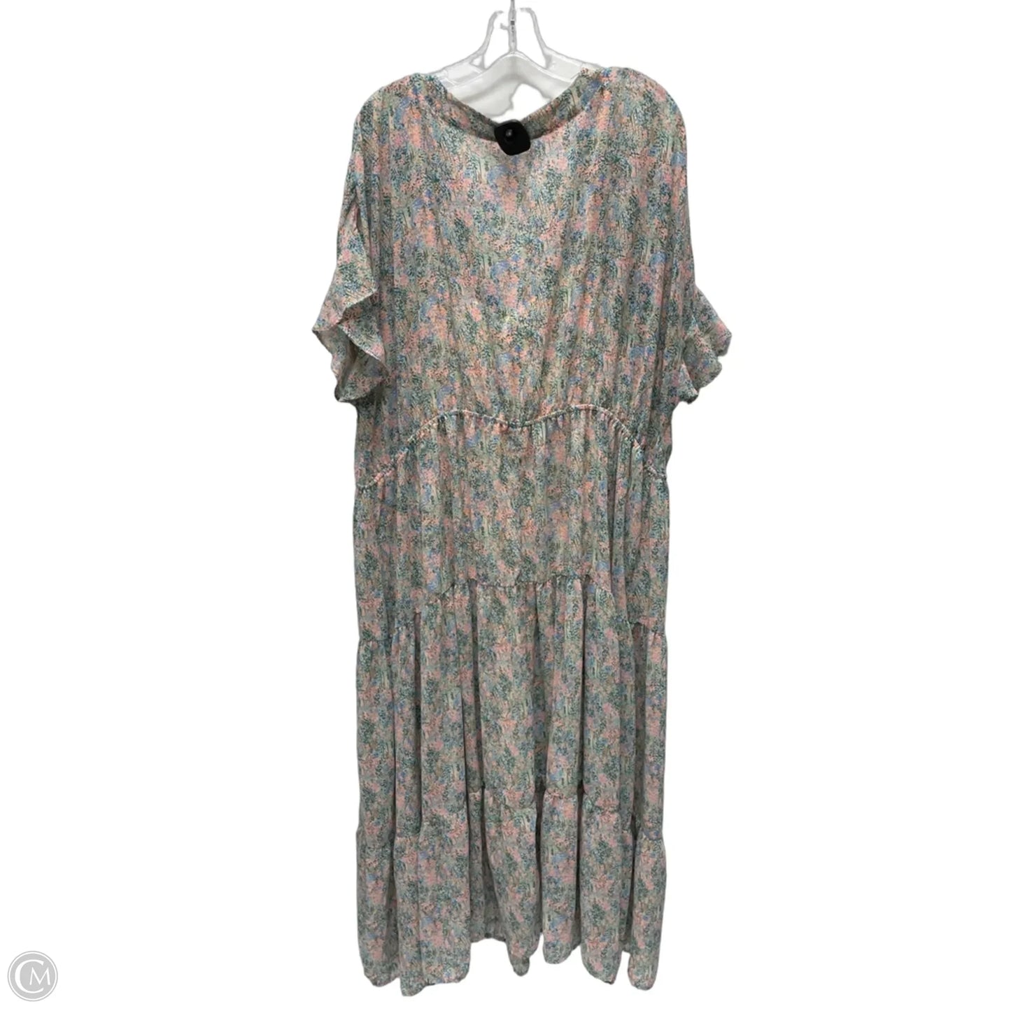 Dress Set 2pc By Ava & Viv In Floral Print, Size: 4x
