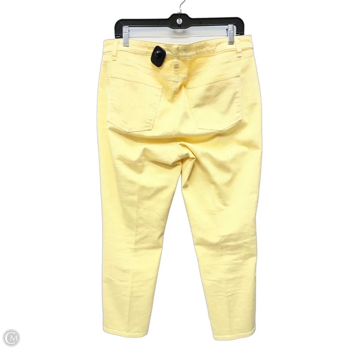 Jeans Straight By Talbots In Yellow Denim, Size: 12p