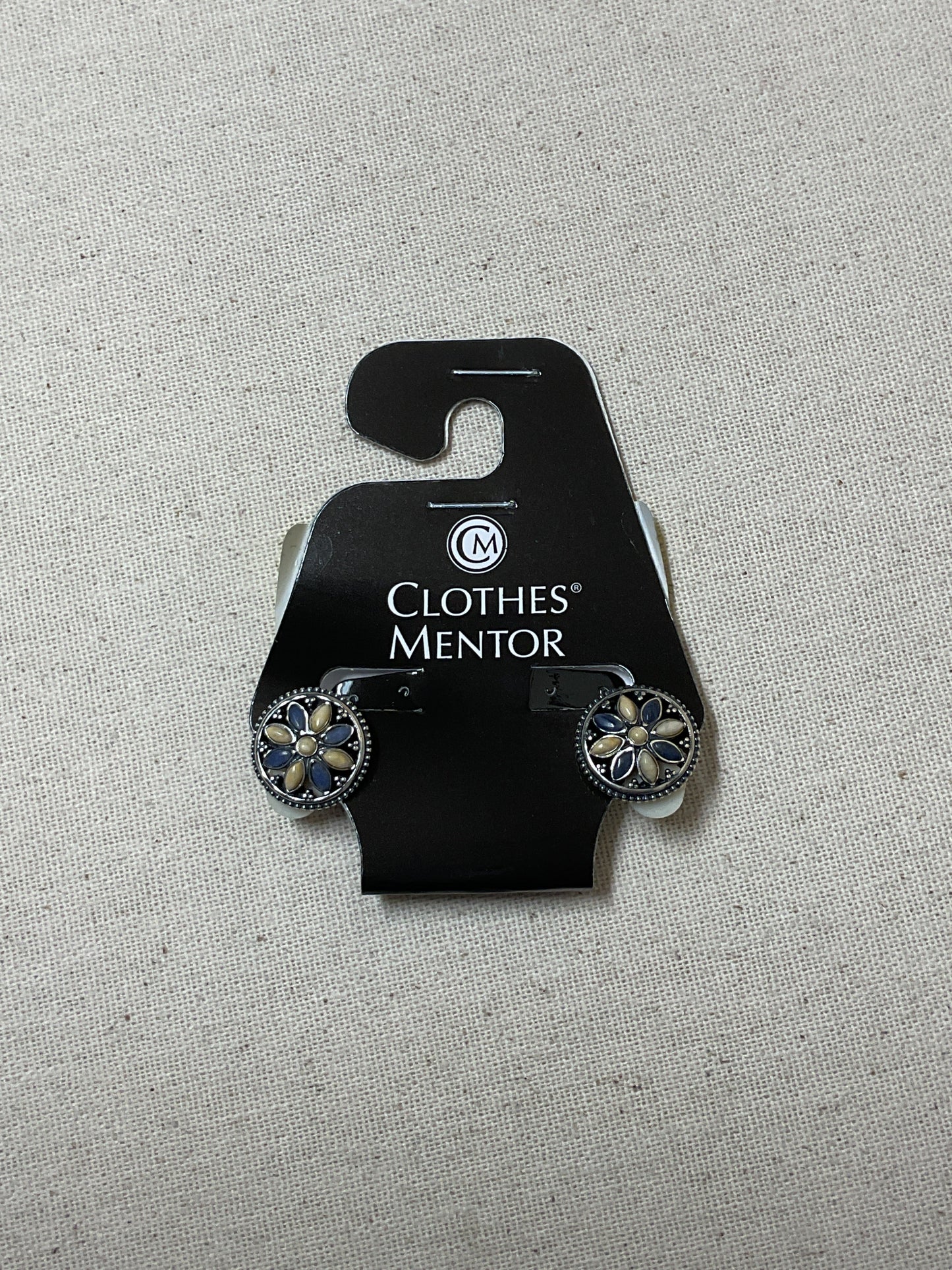 Earrings Clip By Clothes Mentor In Blue & Silver