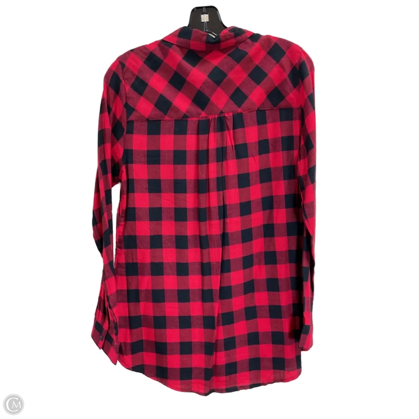 Blouse Long Sleeve By Relativity In Red, Size: M