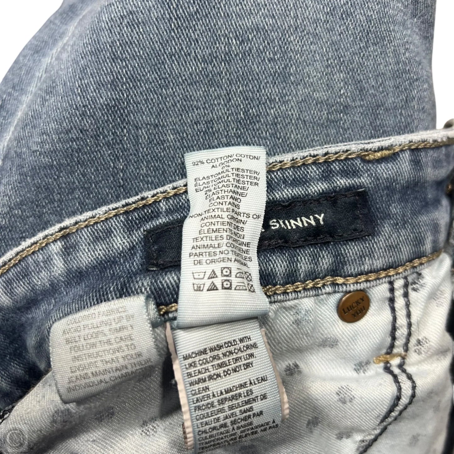 Jeans Straight By Lucky Brand In Blue Denim, Size: 6