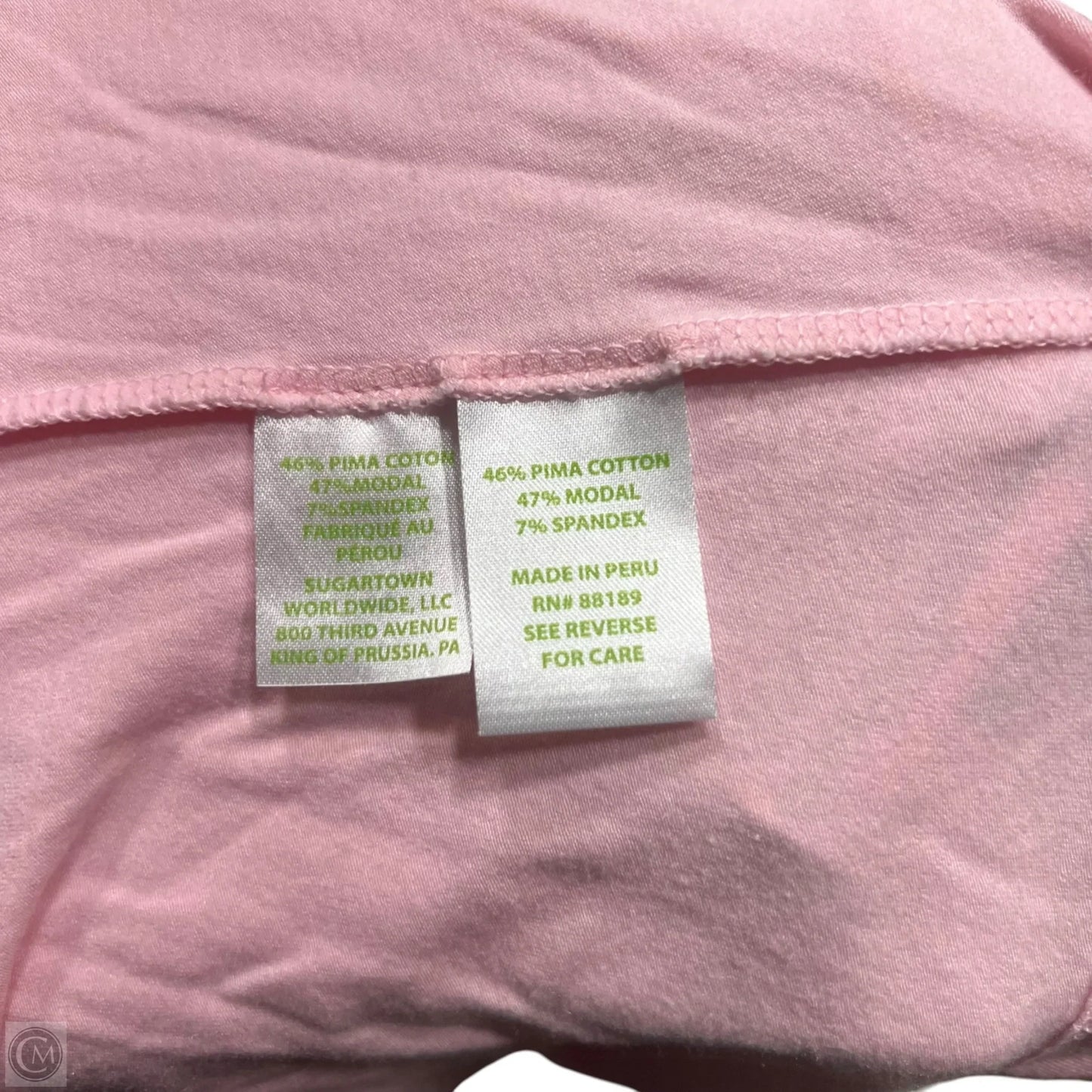 Top Short Sleeve Designer By Lilly Pulitzer In Pink, Size: S