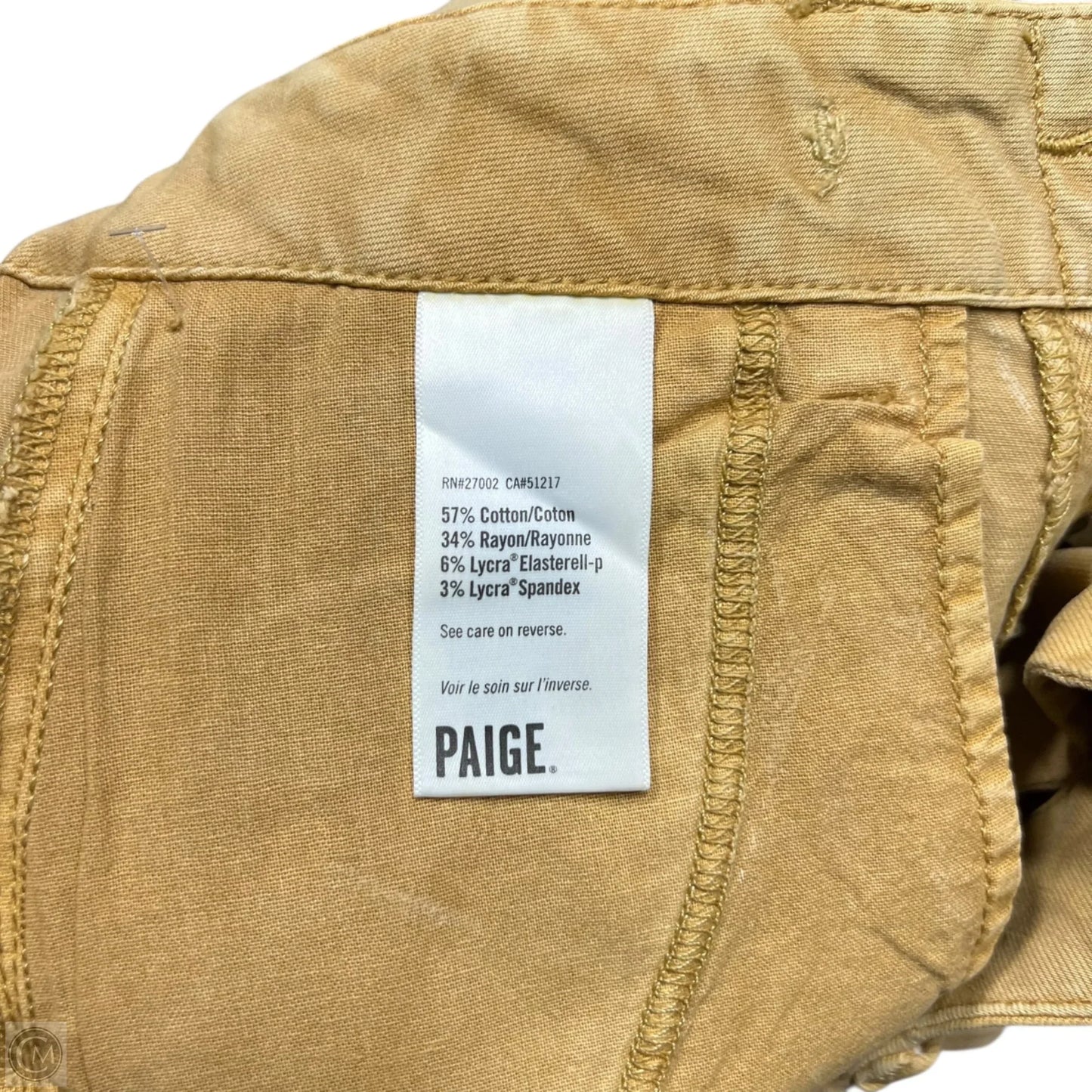 Jeans Wide Leg By Paige In Tan Denim, Size: 2