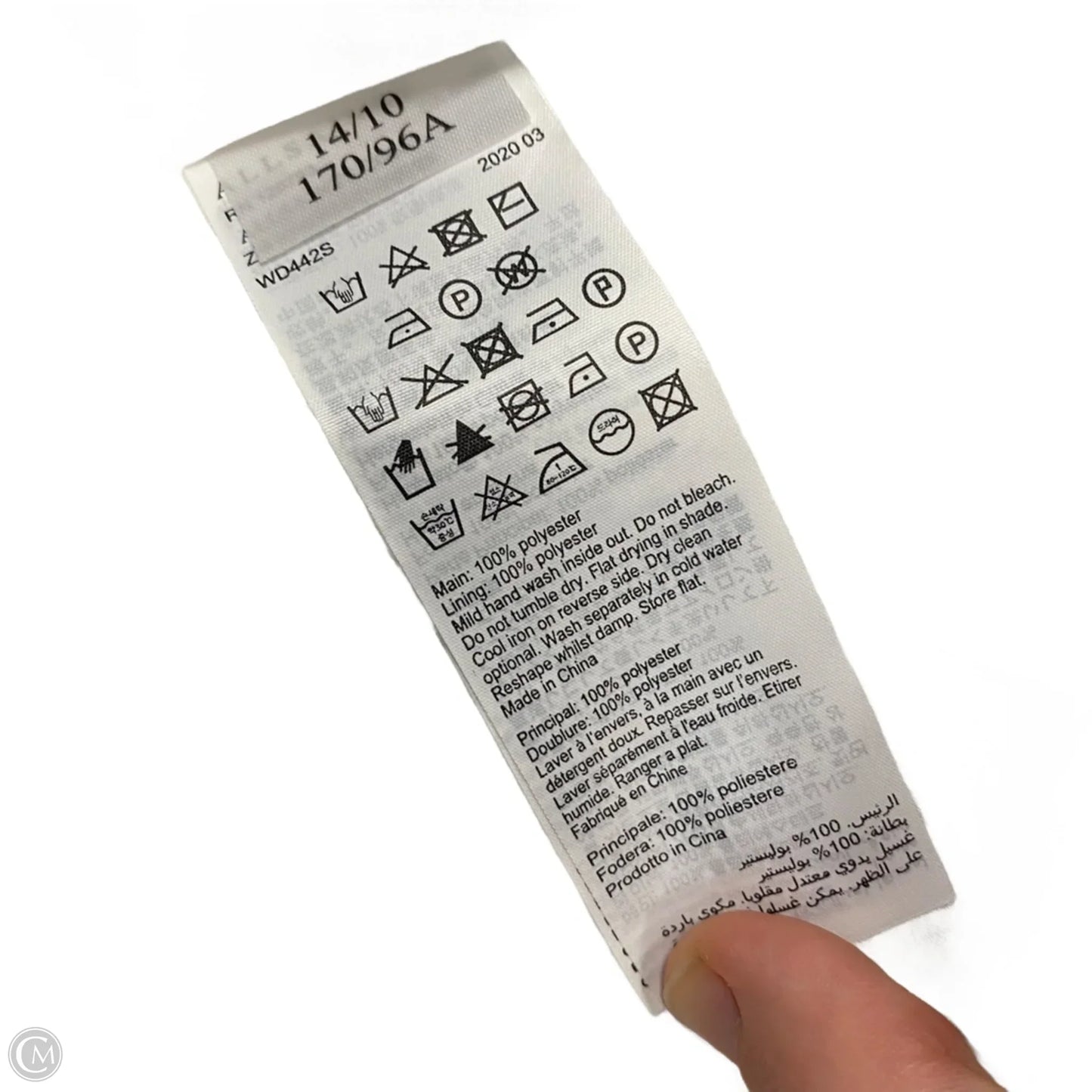 Dress Designer By All Saints In Grey & White, Size: M