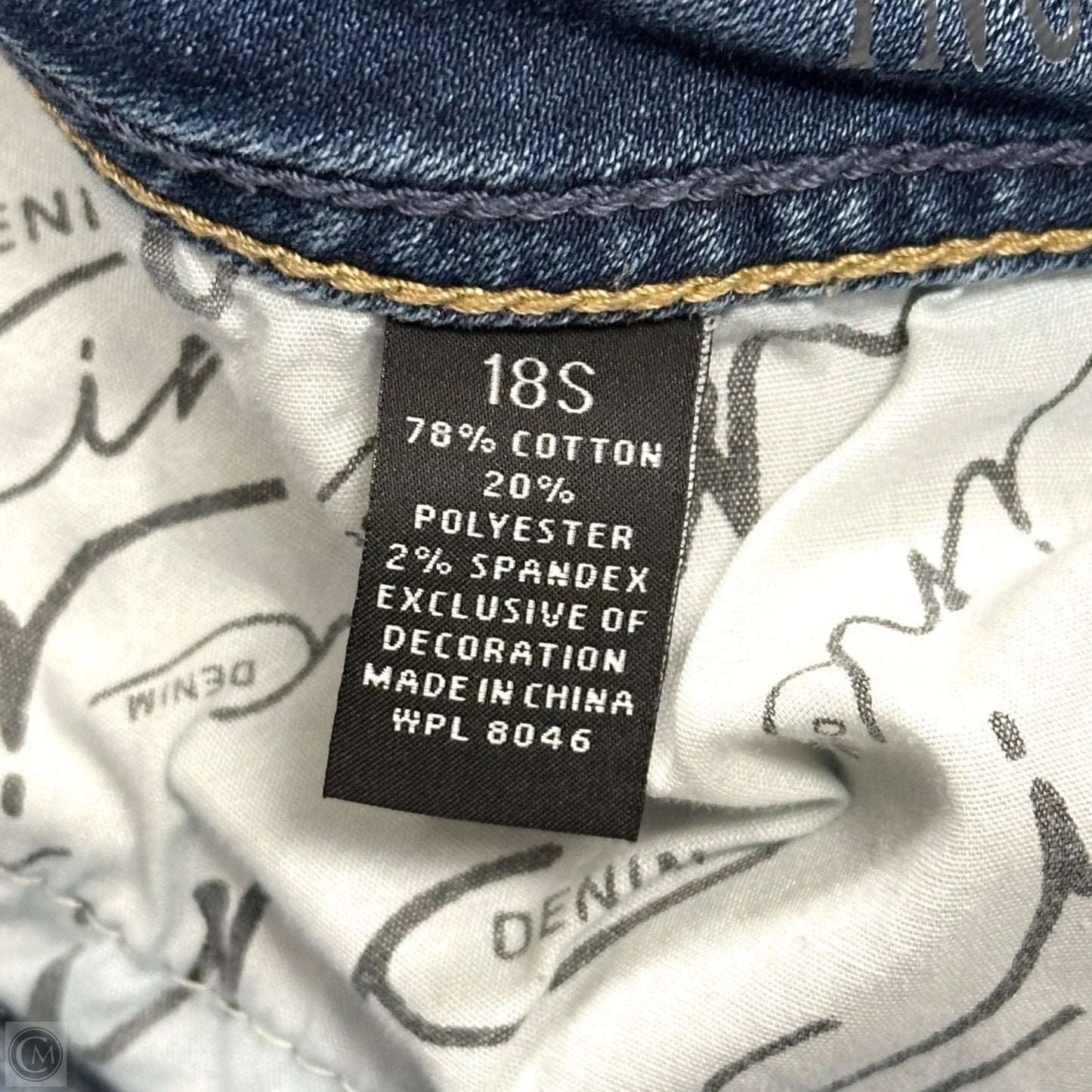 Jeans Boot Cut By Inc In Blue Denim, Size: 18