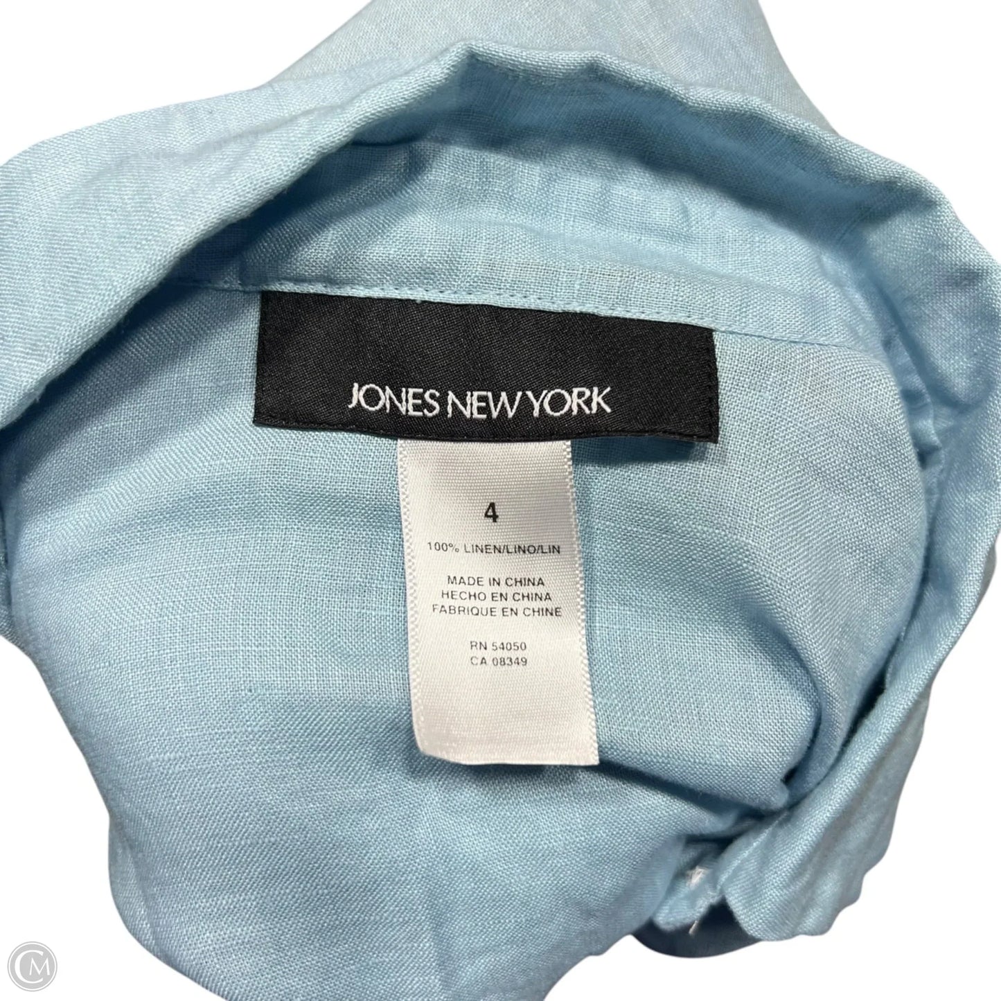 Top Long Sleeve By Jones New York In Blue, Size: S