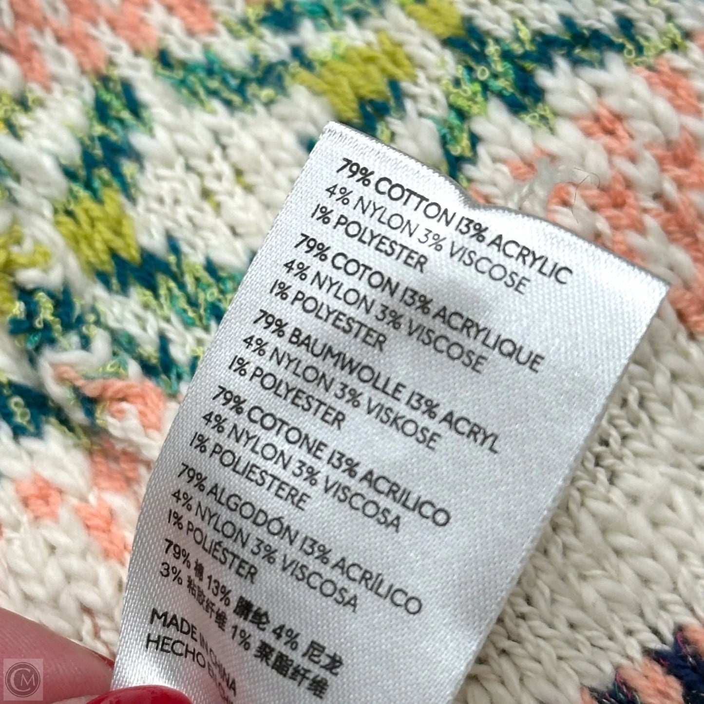 Sweater Cardigan By Pilcro In Cream & Green, Size: M