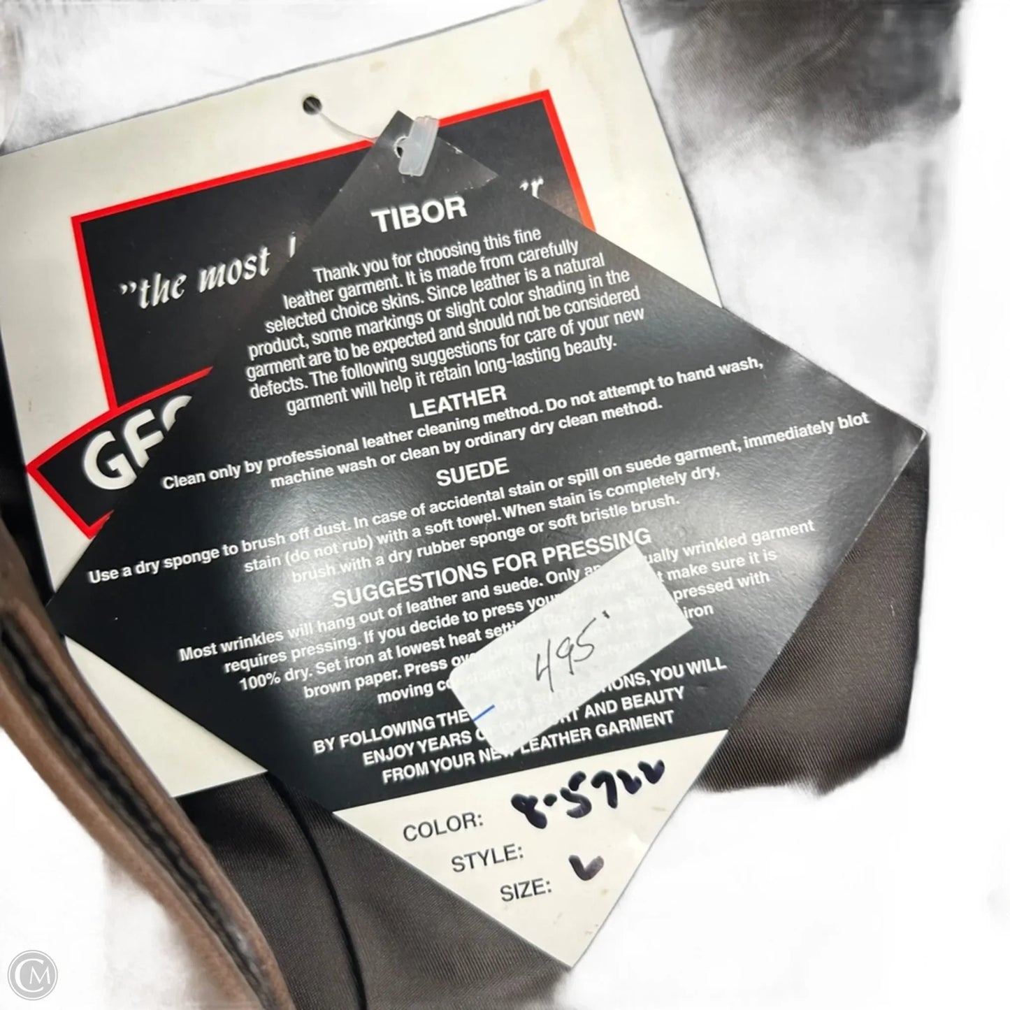 Coat Other By Tibor Leathers In Brown, Size: L