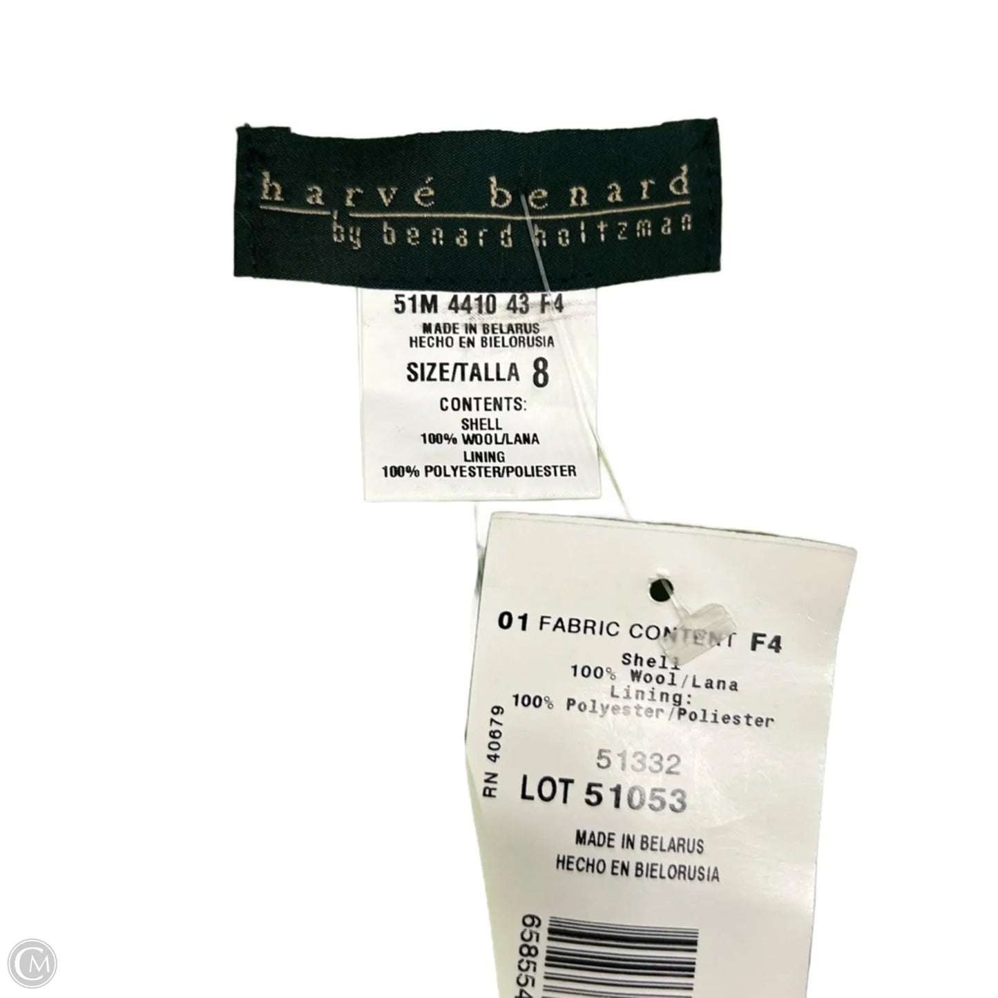 Coat Wool By Harve Bernard In Green, Size: M