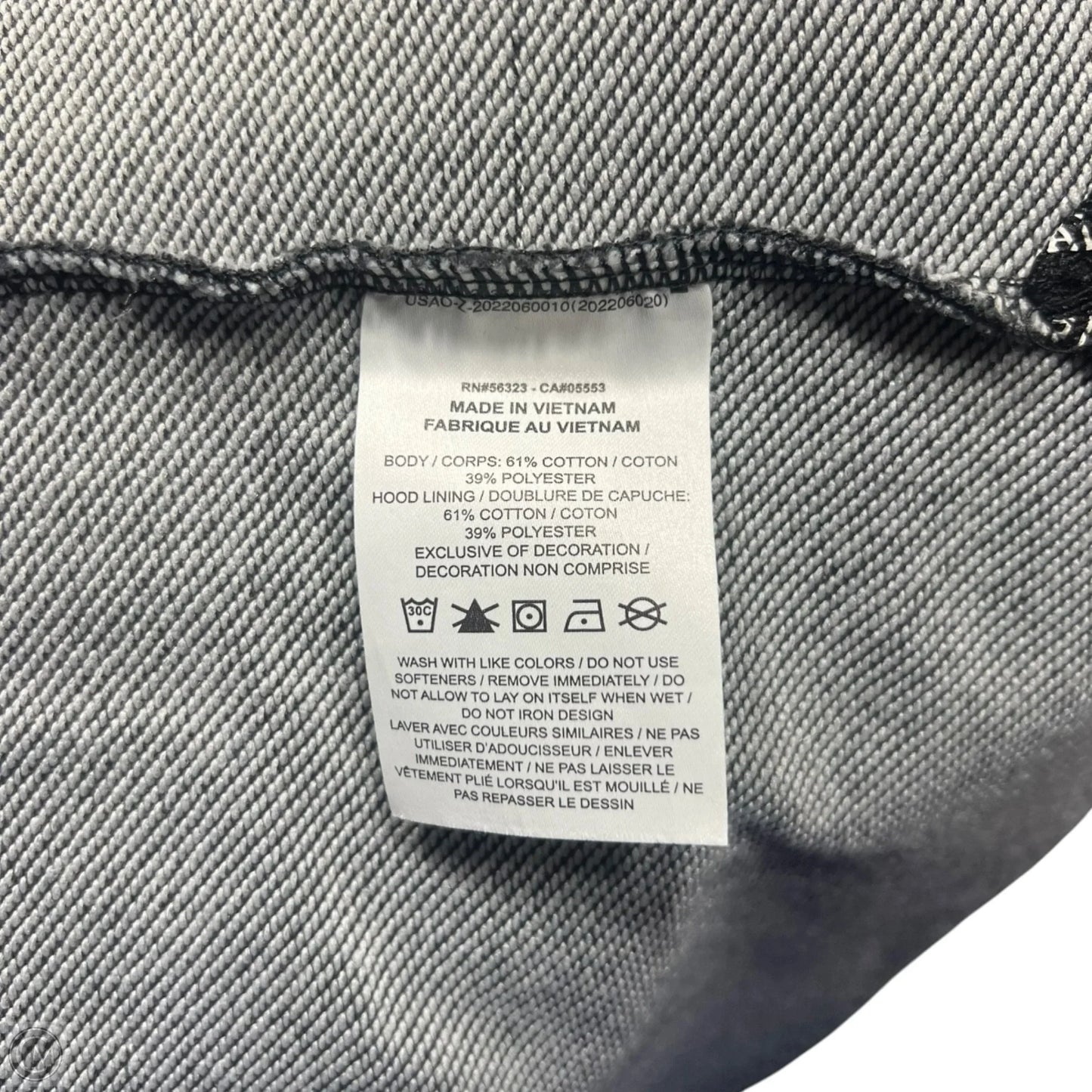 Athletic Sweatshirt Hoodie By Nike In Grey, Size: L