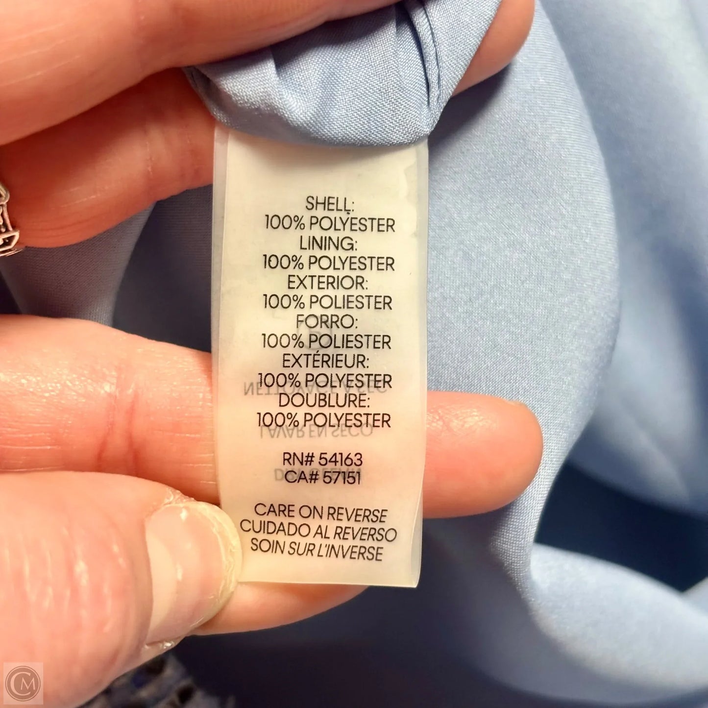 Dress Designer By Karl Lagerfeld In Blue, Size: M